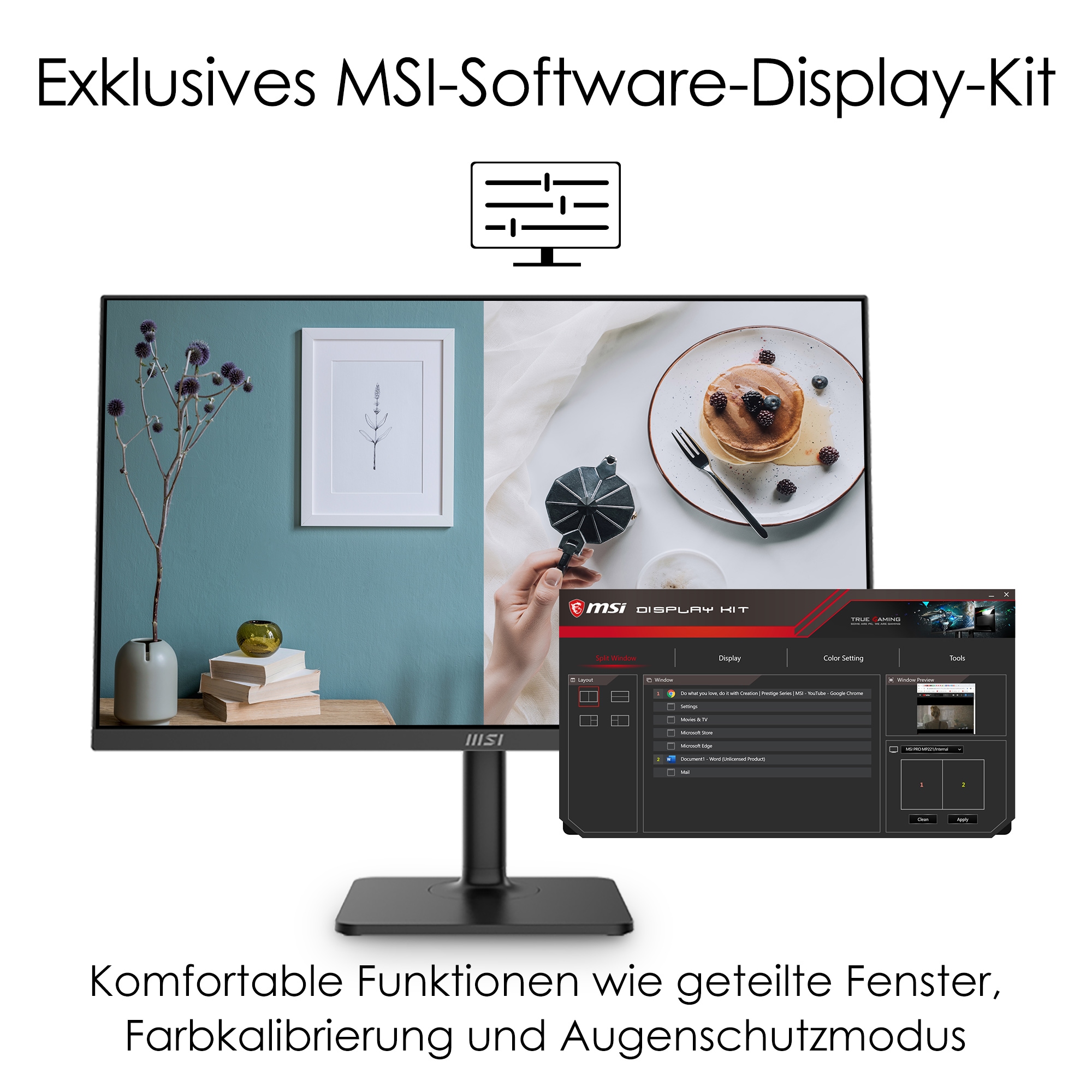 MSI LCD-Monitor »Modern MD271P«, 69 cm/27 Zoll, 1920 x 1080 px, Full HD, 5 ms Reaktionszeit, 75 Hz, 3 Jahre Herstellergarantie, höhenverstellbar, USB-C