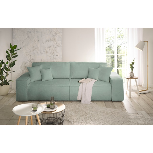 andas 3-Sitzer »FINNLEY Schlafsofa 257 cm (200/136cm) mit Bettkasten«, aus  der freundin Home Collection in Aqua Clean-Bouclé u. Struktur fein online  kaufen | UNIVERSAL