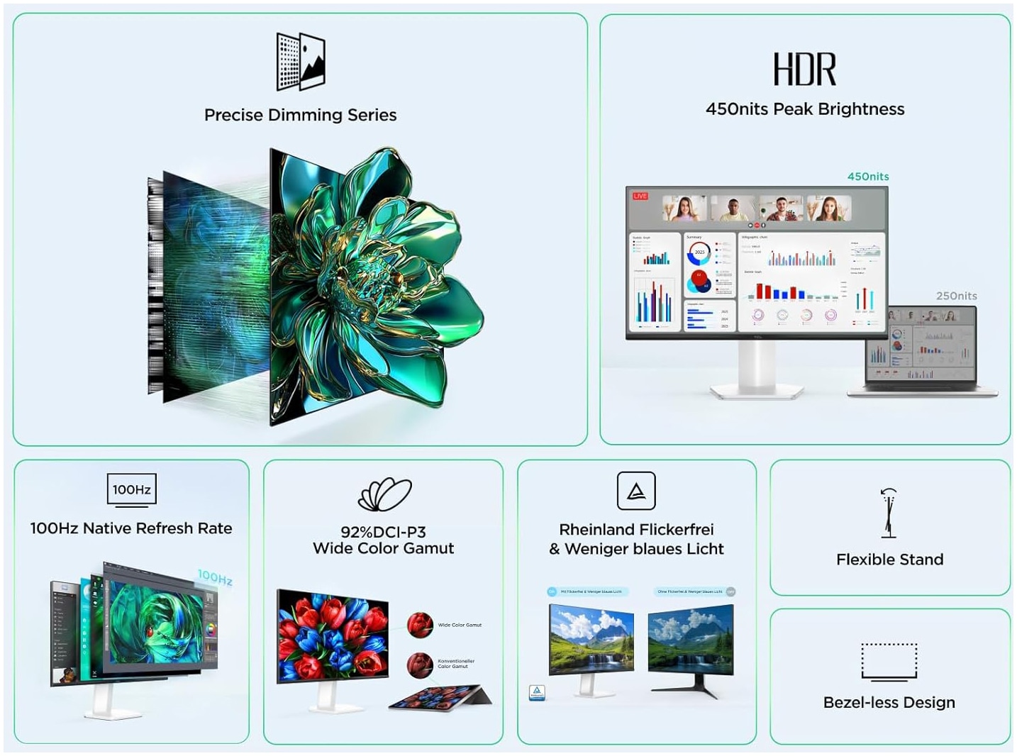 TCL LED-Monitor »24G54XD« 61 cm/24 ″  1920 x 1080 px Full HD 5 Reaktionszeit 100 Hz