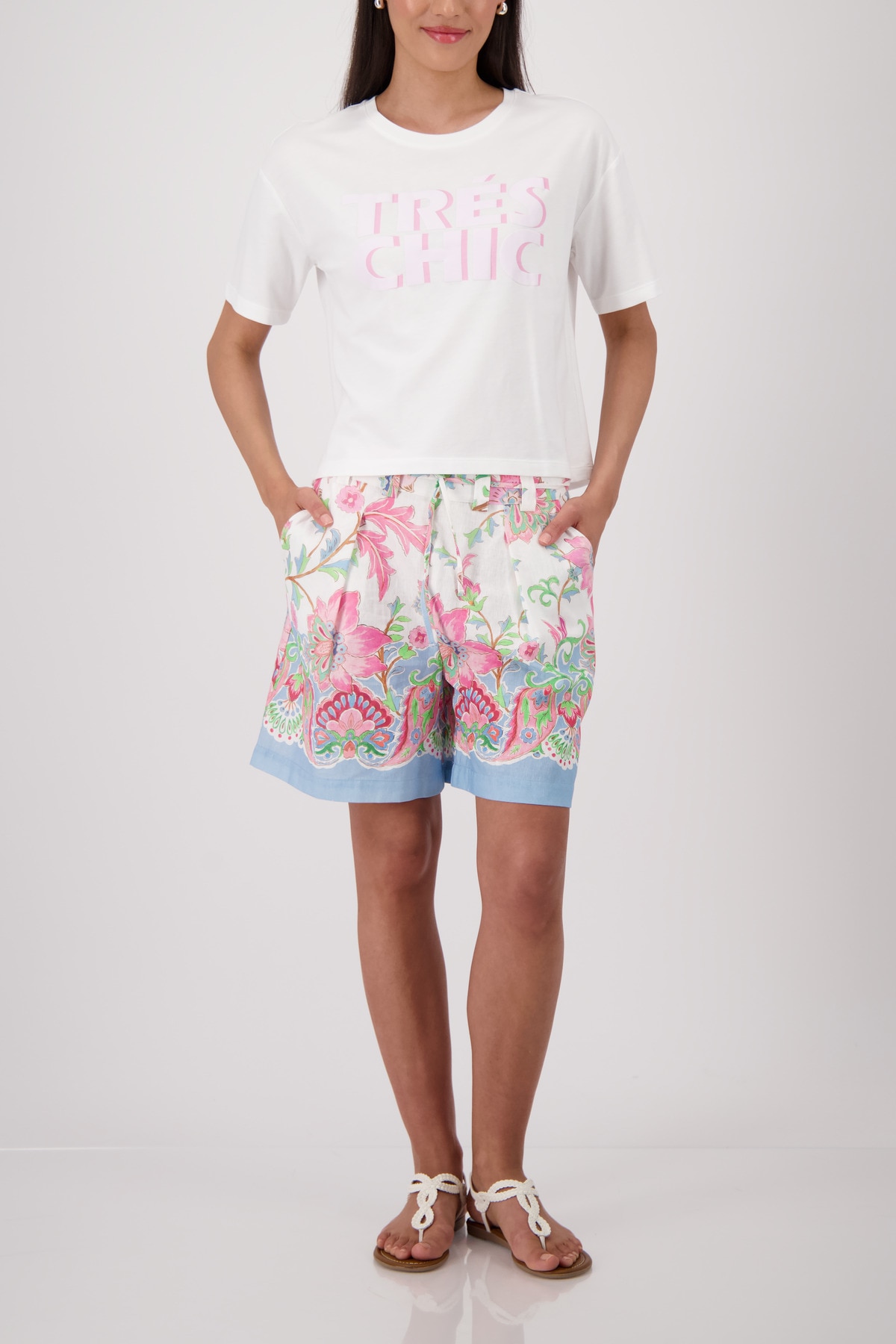 Monari T-Shirt »Shirt Schrift« Regular fit mit Schriftzug