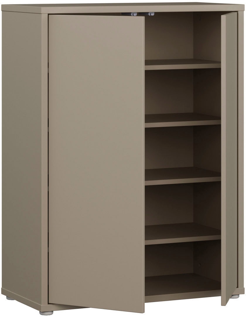 FORTE Schuhschrank »Alice Springs, Schuhschrank, Platz für 15 Paar Schuhe, 2 Türen« B/H/T 74,5/99,1/34,9 cm,  Stauraumschrank, Mehrzweckschrank, grifflose Front, Push to open