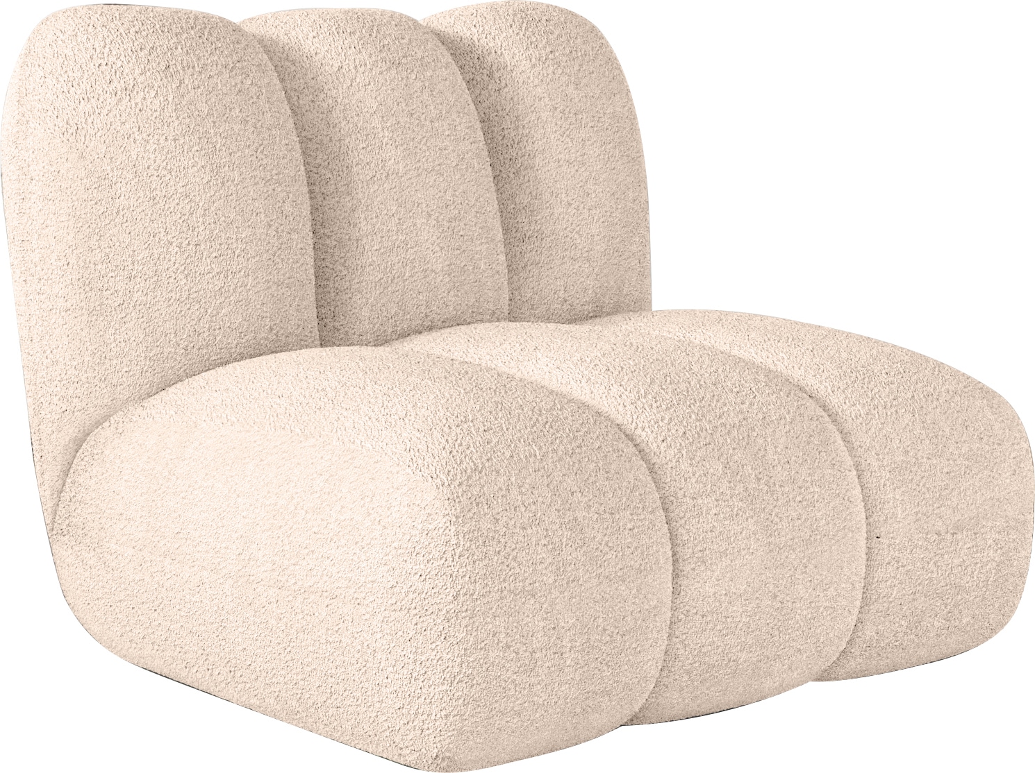 LeGer Home by Lena Gercke Sessel »Priya Loungesessel, moderne Steppung, auch in Bouclé«, perfektes Einzelstück, gemütlich und modern, B/T/H: 90/106/84 cm