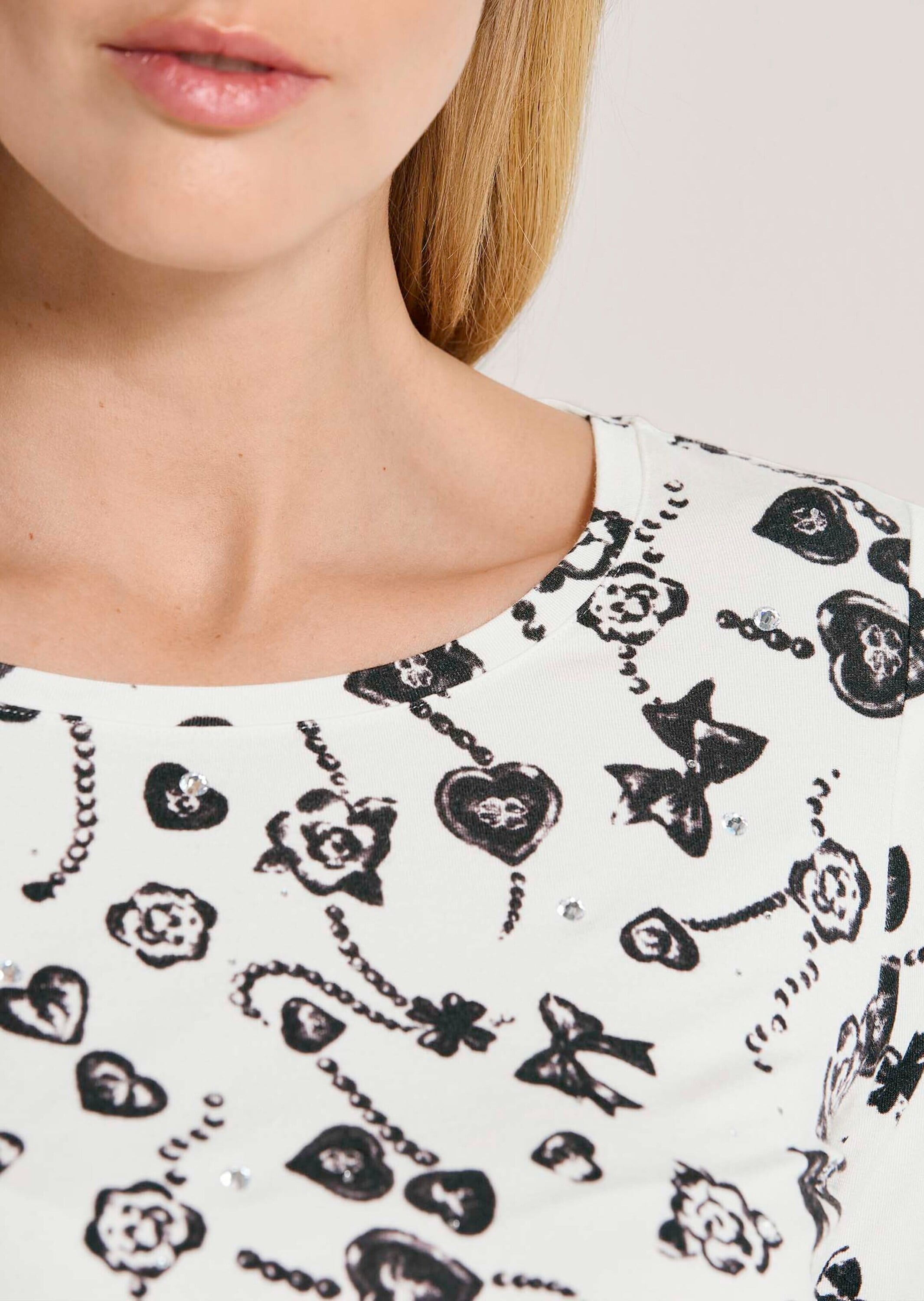MADELEINE 3/4-Arm-Shirt »Shirt Shirt mit Fantasy-Druck und Strass«