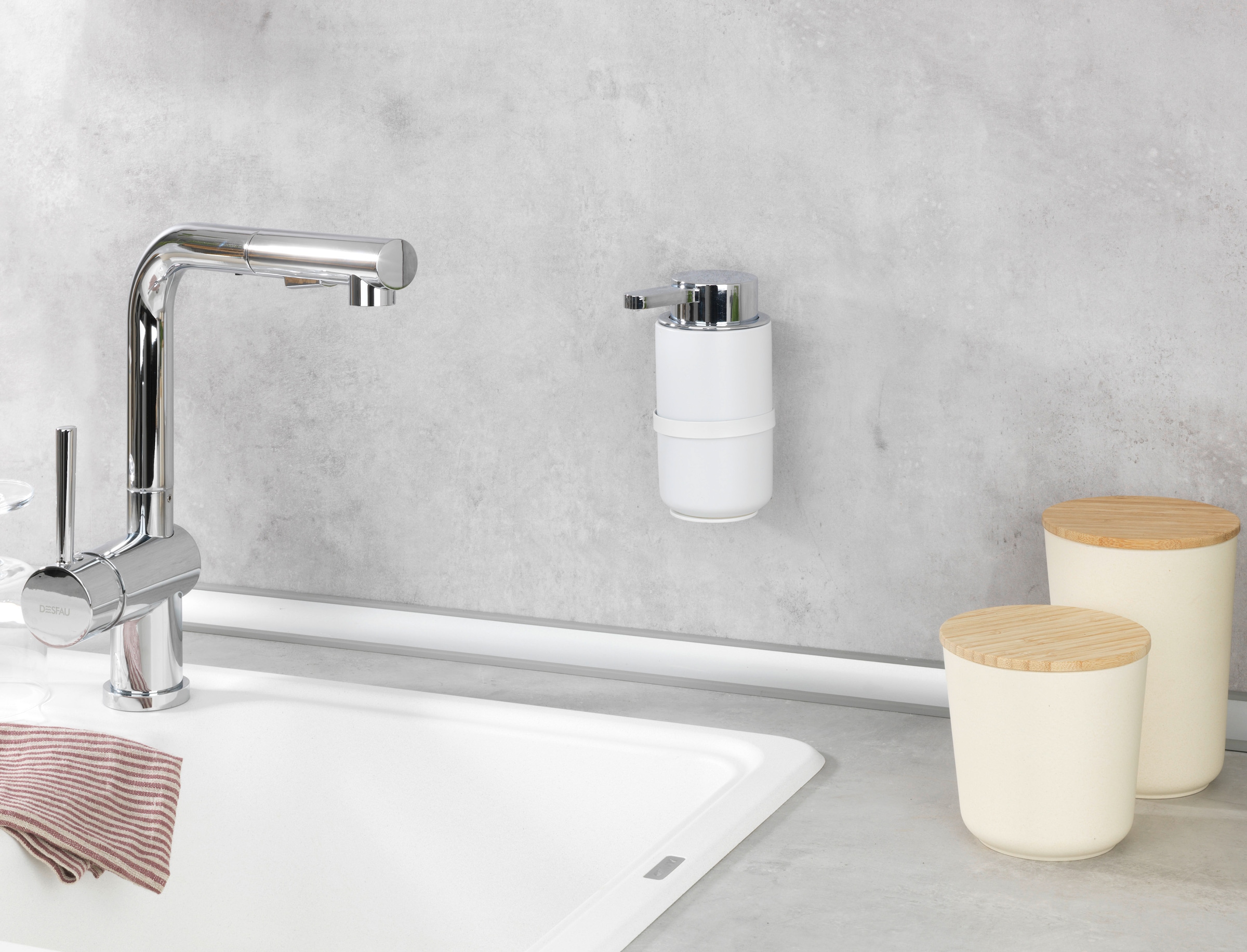 WENKO Seifenspender »Woya« Weiß, Keramik, 250 ml