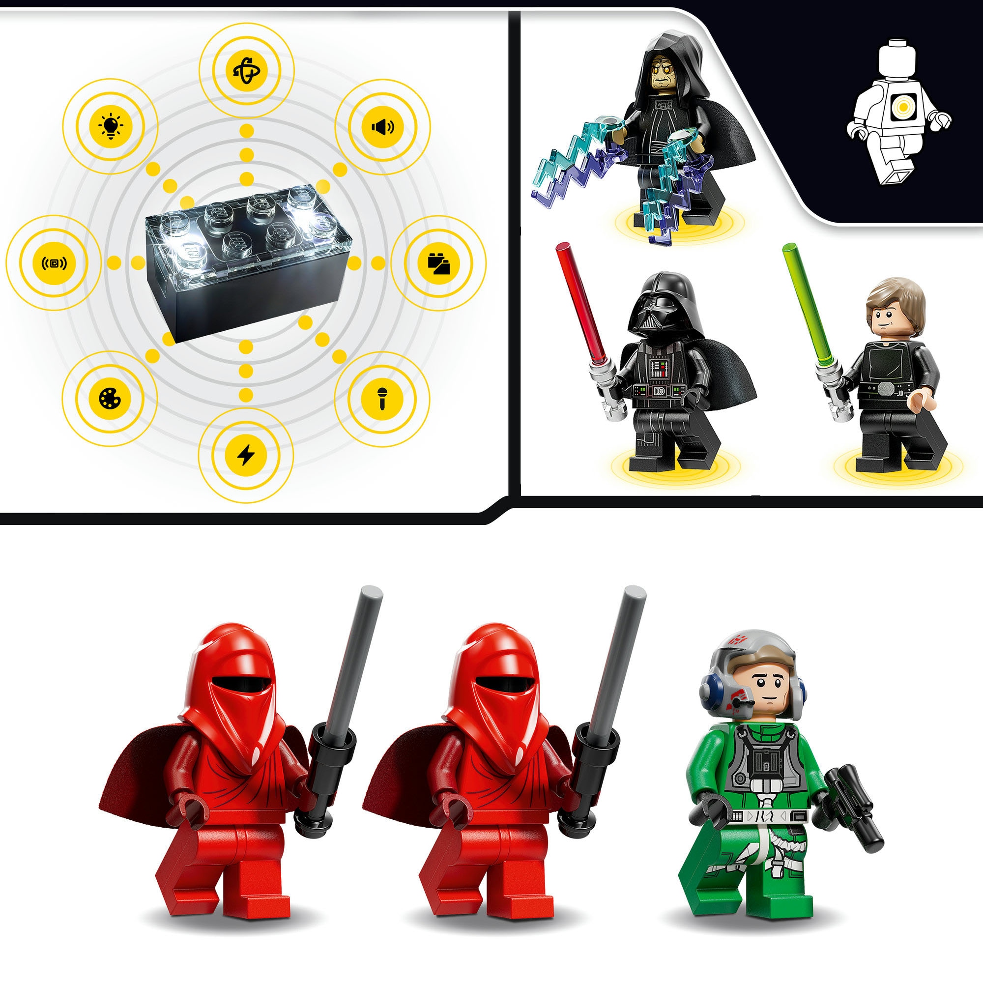 LEGO® Konstruktionsspielsteine »SMART Play: A-Wing und das Duell im Thronsaal (75427), LEGO Star Wars™« inklusive SMART Brick; mit Licht- und Soundeffekten