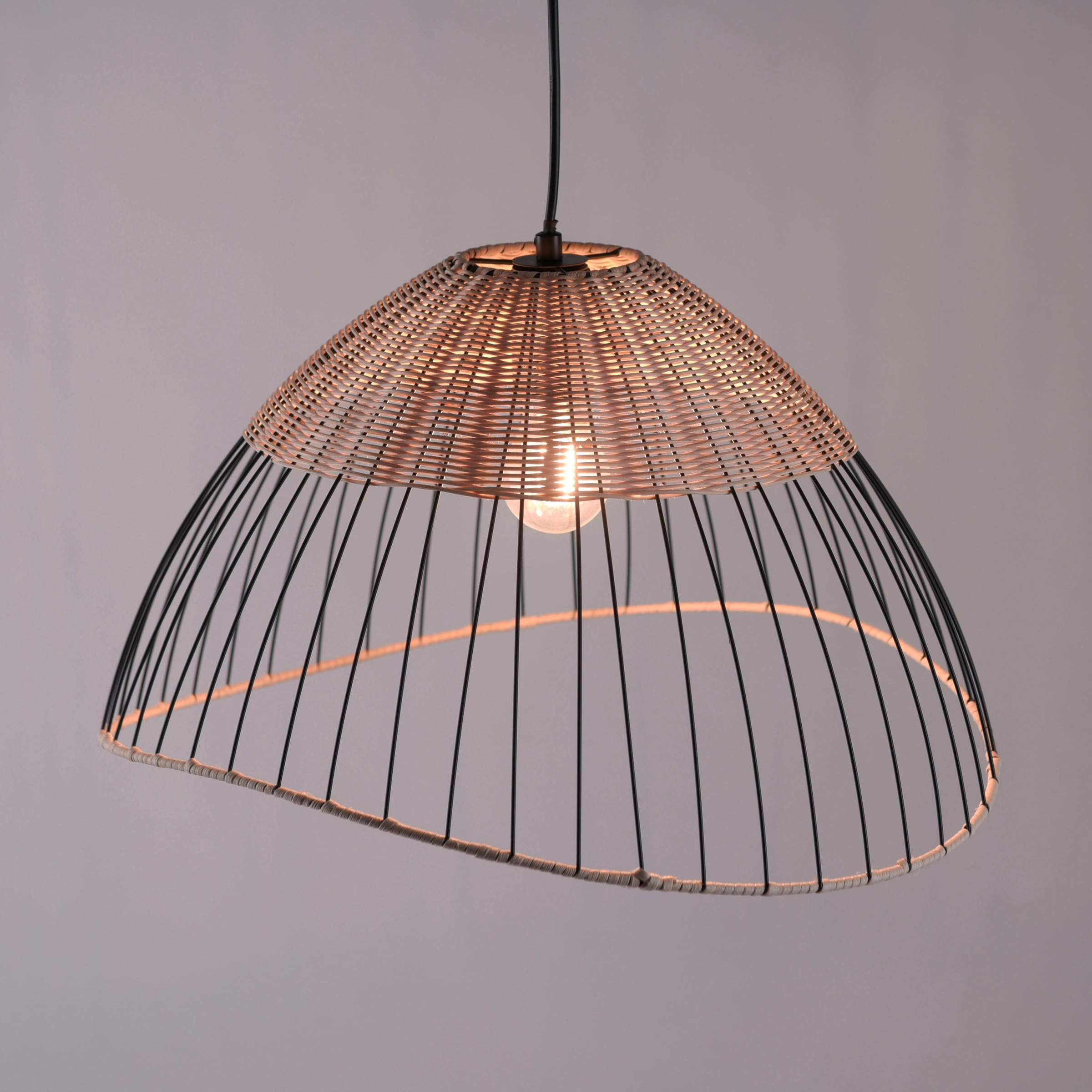 JUST LIGHT Pendelleuchte »KORE«, 1 flammig, Leuchtmittel E27 | ohne Leuchtmittel, ExklusiveE27