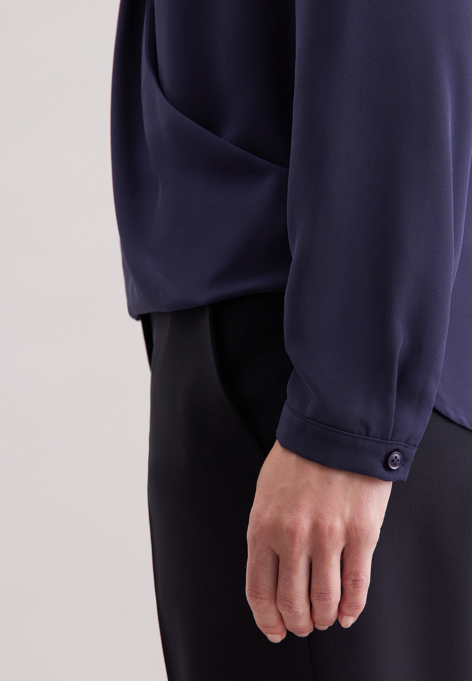 seidensticker Wickelbluse »Schwarze Rose« 1/1 V-Neck Uni