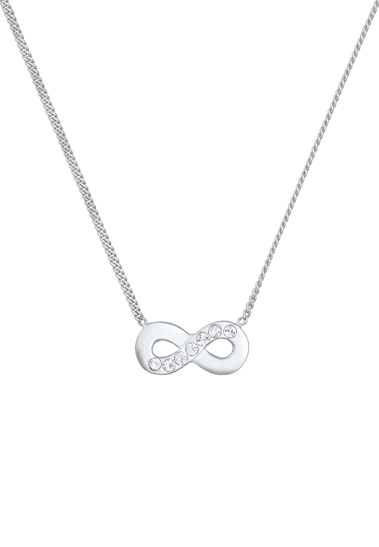 Elli Silberkette »Halskette Infinity Symbol Liebe 925 Silber, mit Kristallen von Swarovski®«