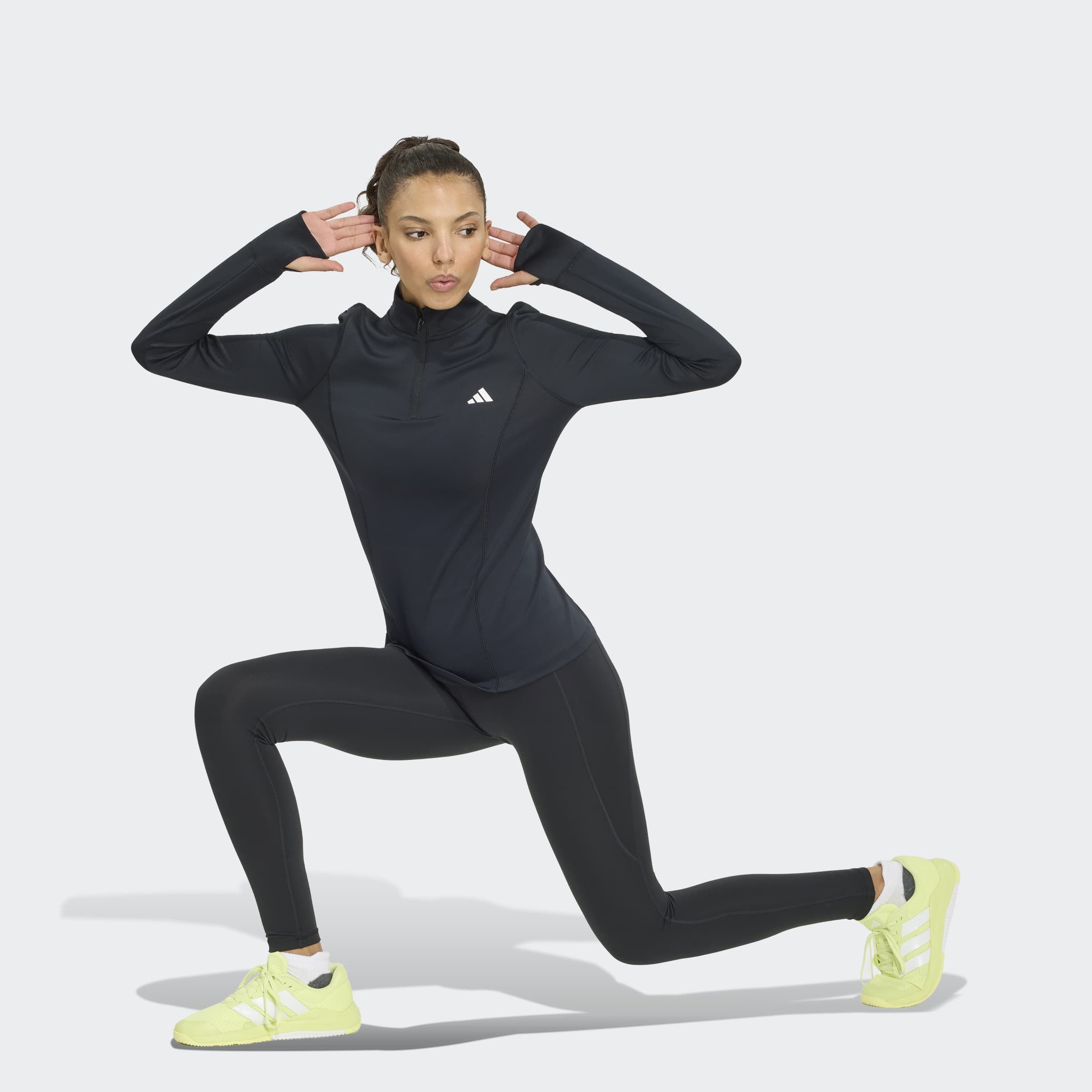 adidas Performance Rollkragenpullover »WORKOUT ESSENTIALS 1/4 ZIP COVER UP« mit Reißverschluss, für Sportmode und Streetwear, sportlicher Stil