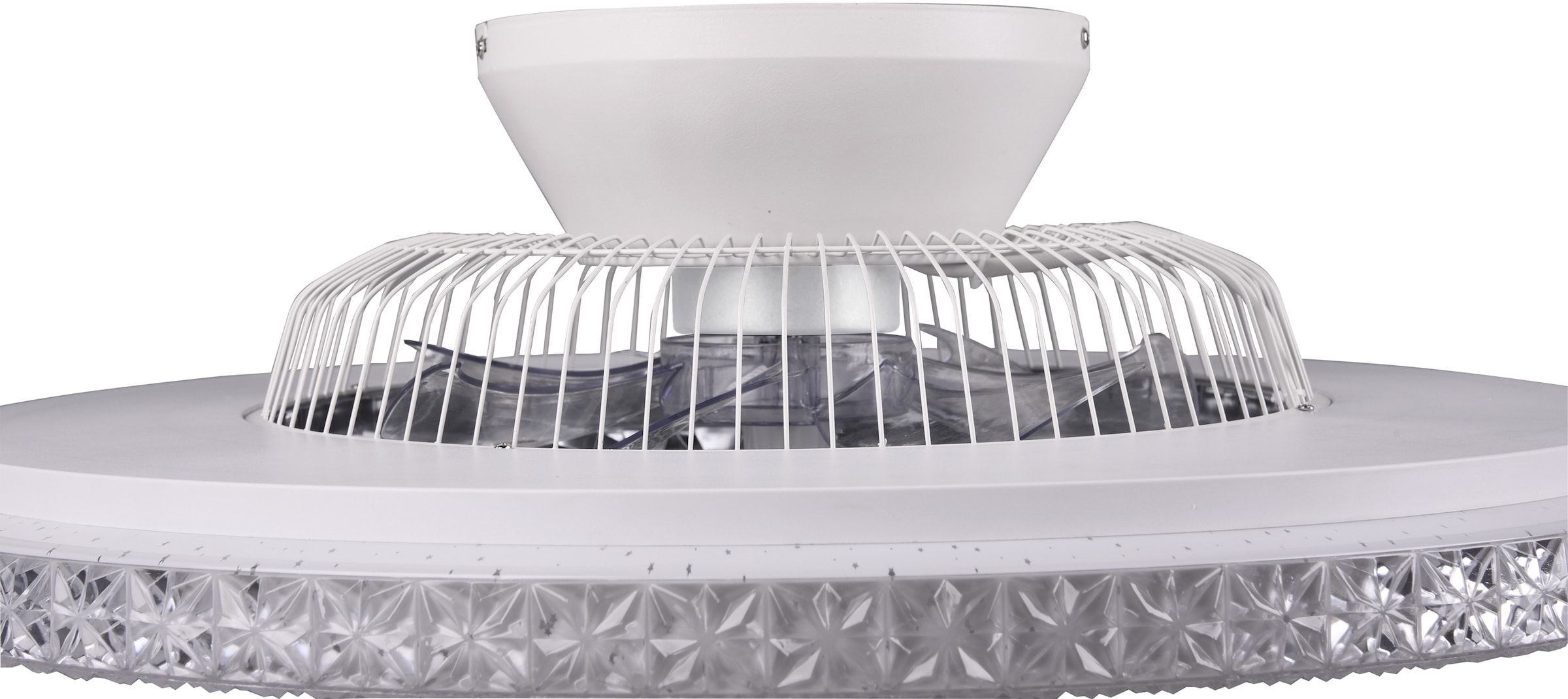 REALITY Leuchten LED Deckenleuchte »Harstad Deckenventilator« LED-Board 1 Stk. Neutralweiß Deckenlampe, Ventilator, Fernbedienung, Ventilator getrennt schaltbar