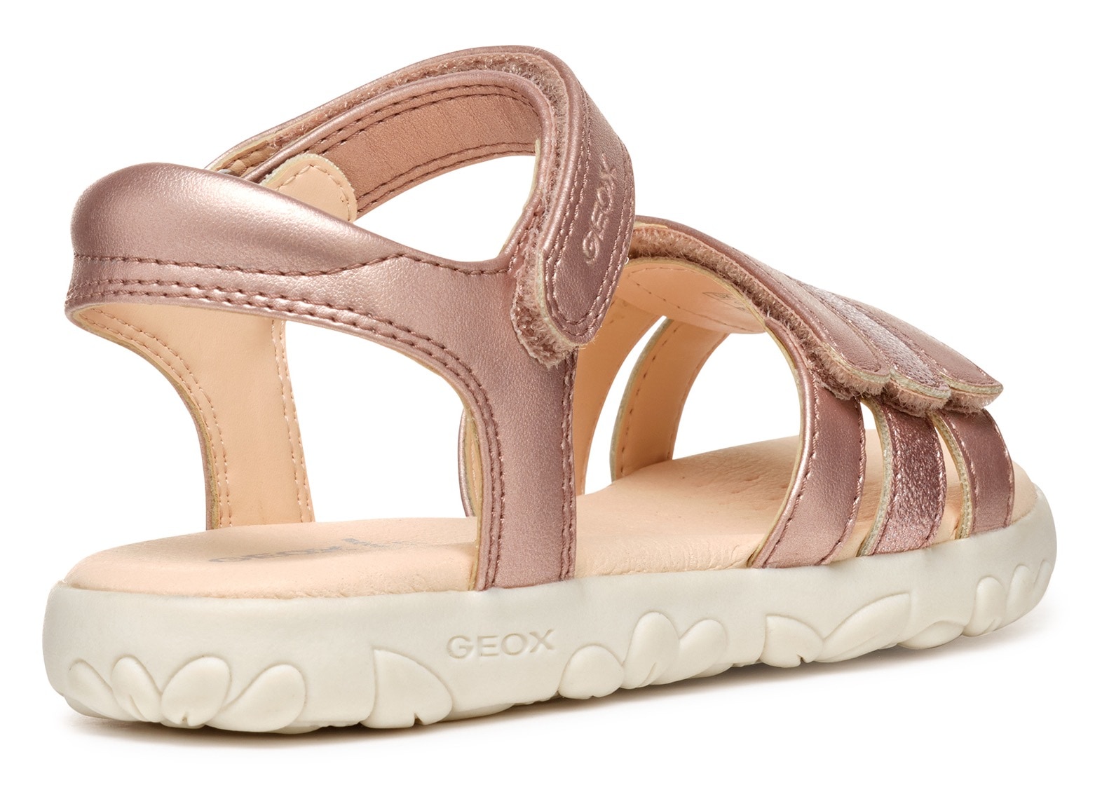 Geox Sandale »J SANDAL HAITI GIRL«  , Glitzersandale, Klettschuh im Metallic Look