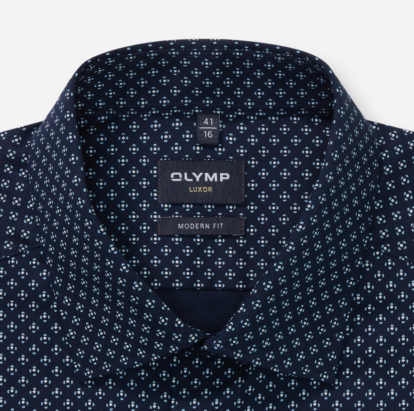 OLYMP Langarmhemd »Luxor modern fit«, modern fit, Businesshemd, gemustert, New-Kentkragen