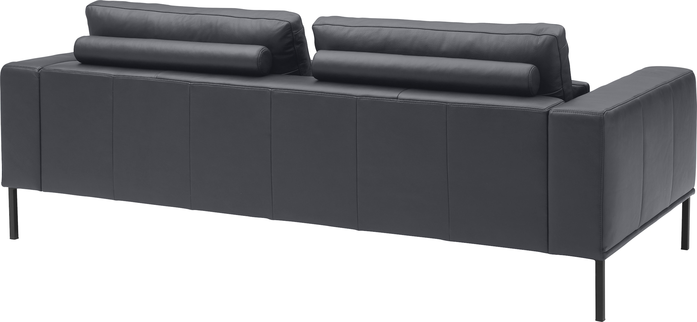 Musterring 3-Sitzer »JustB!PM100, 242 cm breit, aus hochwertigem Leder« XL-Sofa, wahlweise mit Nierenkissen und mot. Sitzauszug, Fuß schwarz