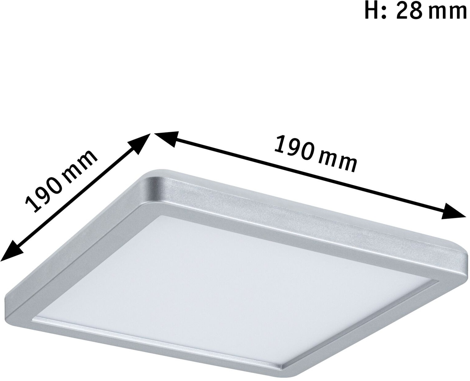 Paulmann LED Panel »Atria Shine IP44 eckig 190x190mm 11,2W 900lm 4000K«, 1 flammig, Backlight