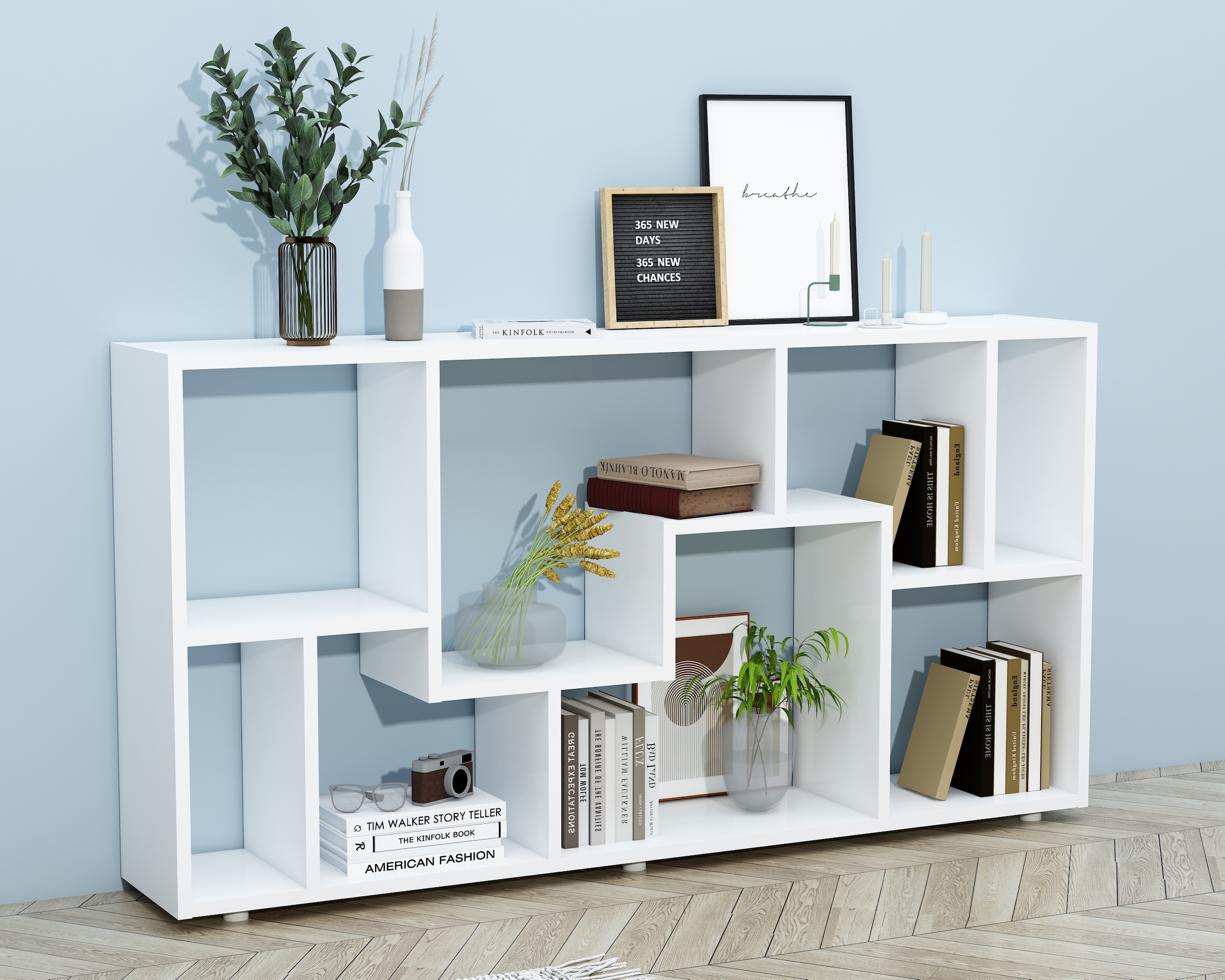 VCM Standregal »Holz Stand Regal Raumteiler Bücherregal Lanisa L«