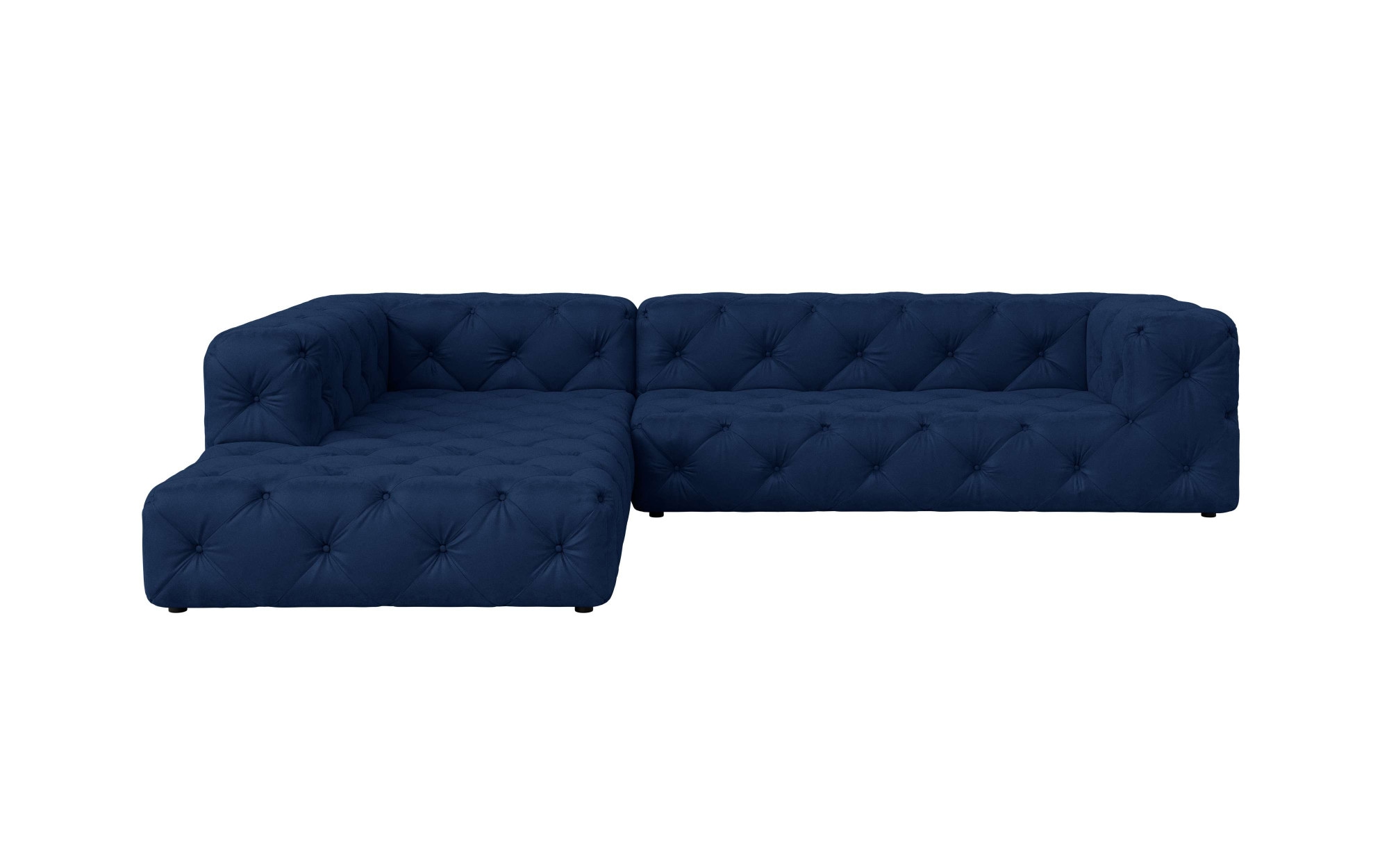 Places of Style Ecksofa »FOLLINA«, L-Form, mit klassischer Chesterfield-Knopfheftung