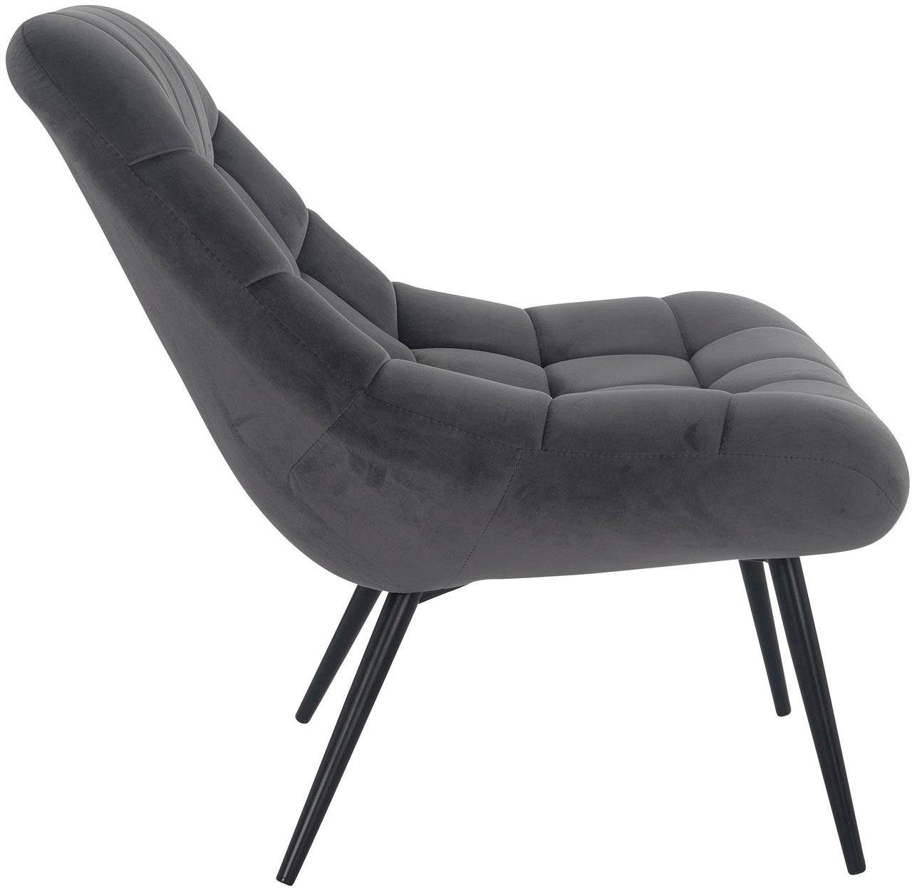 SalesFever Relaxsessel »Toulon - Komfortabler Loungesessel« mit XXL-Steppung, mit schwarzen oder naturfarbenen Beinen
