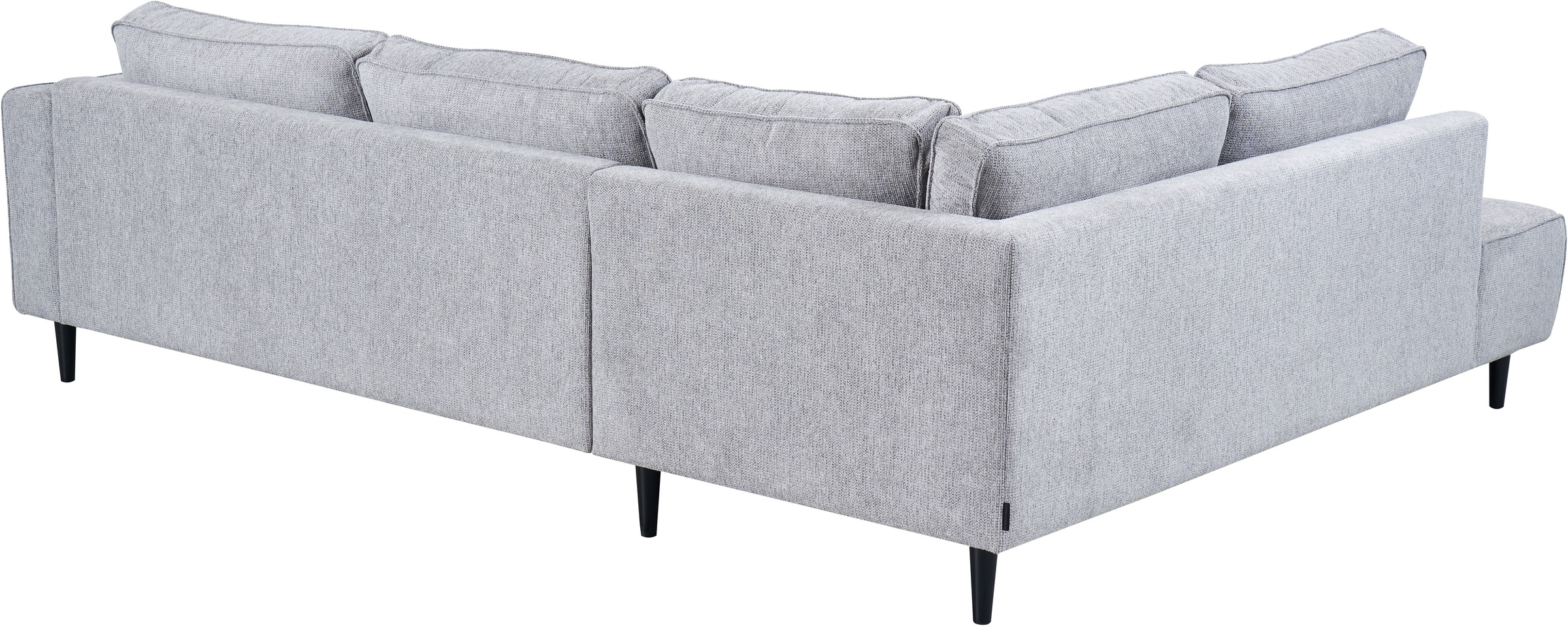 Places of Style Ecksofa »Fumone, Lederoptik oder Soft-Touch Chenille«, Breite 260, mit schwarzen Massivholzfüßen