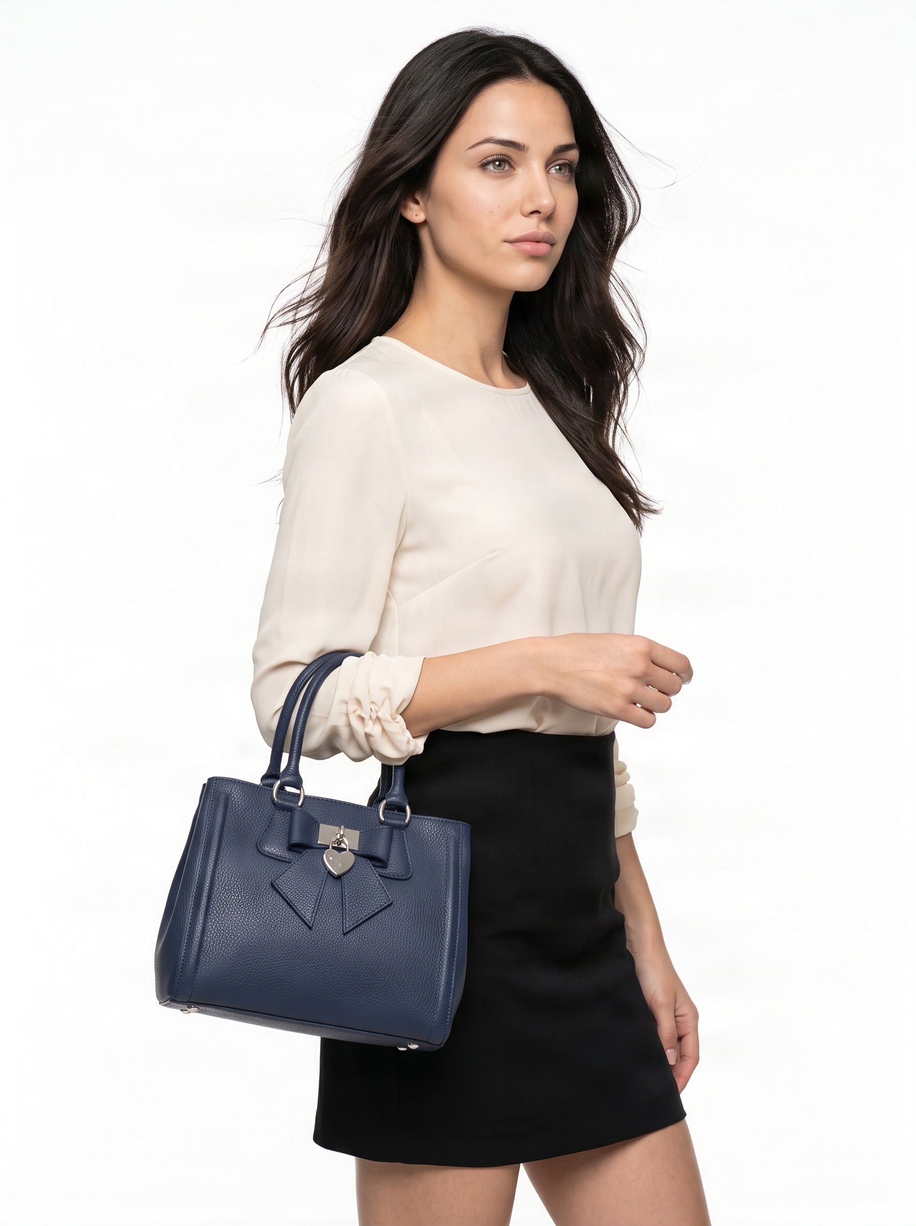 Cluty Henkeltasche »CLUTY Damen SOLCUORE echt Leder, Made in Italy« echt Leder, Made in Italy