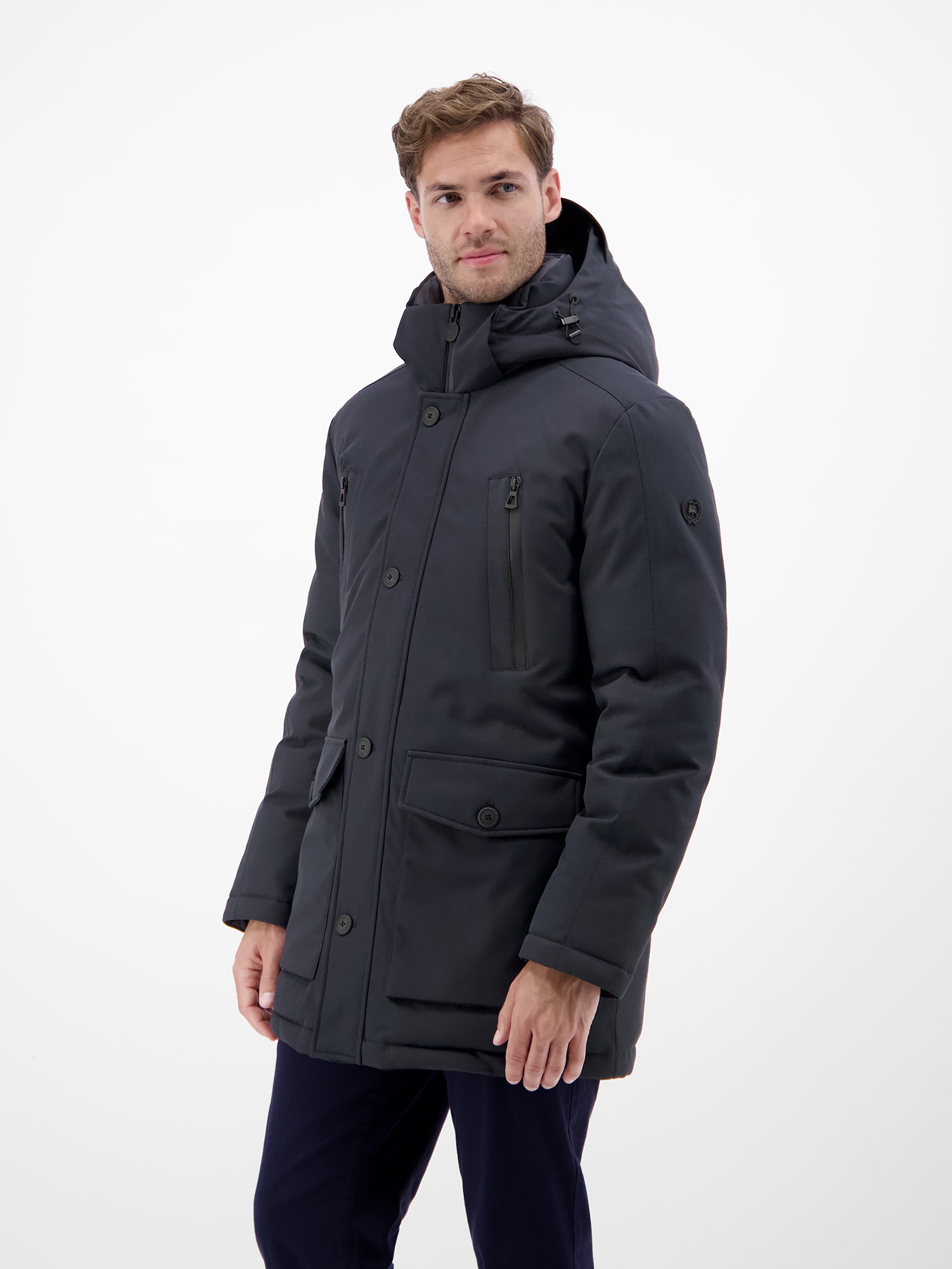 LERROS Parka »LERROS Herren-Parka in Twillstruktur« mit Kapuze Wasser- und windabweisend, atmungsaktiv