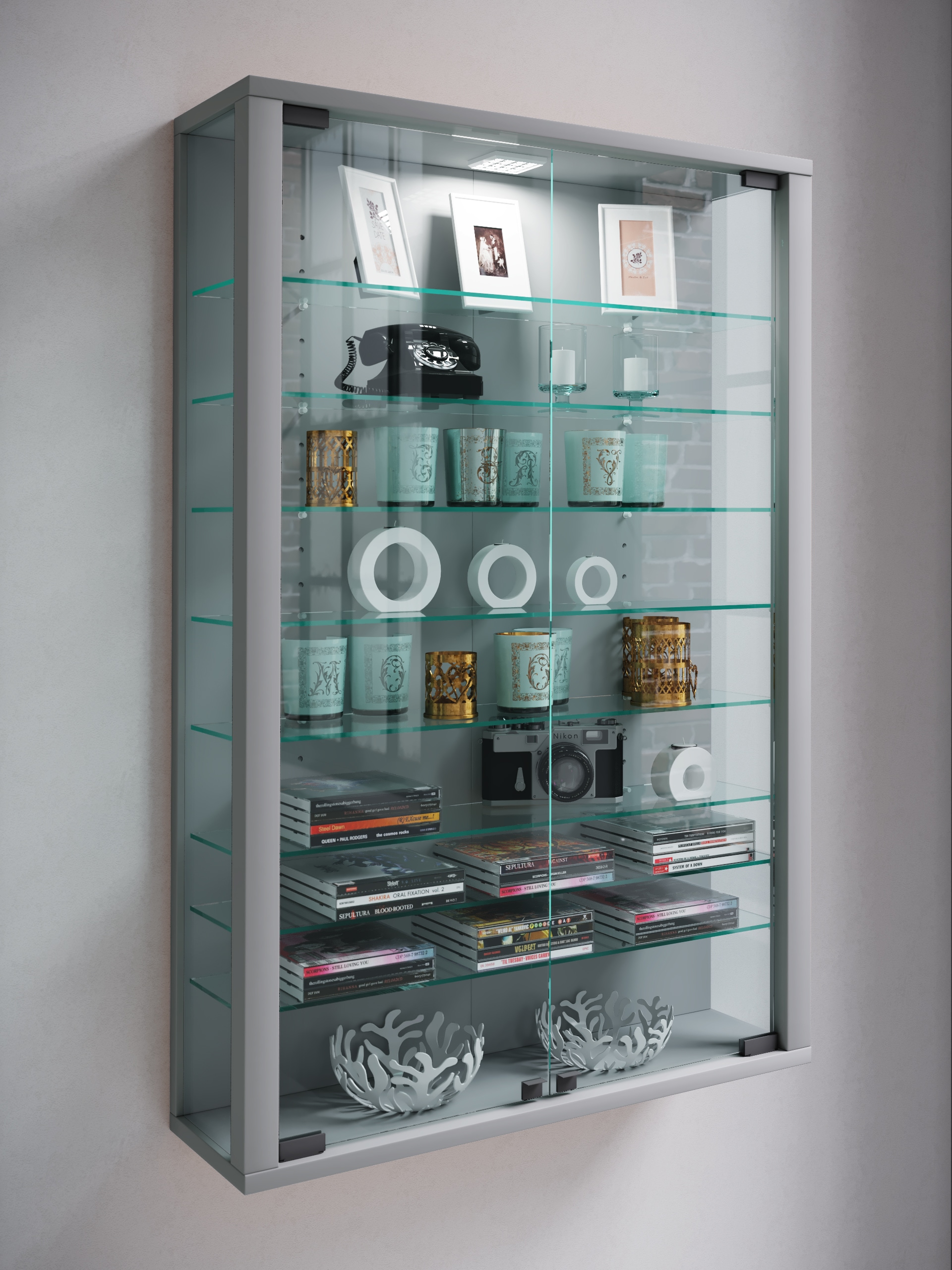 VCM Wandregal »Wandvitrine Hängevitrine Glasvitrine Vitrosa Mini«