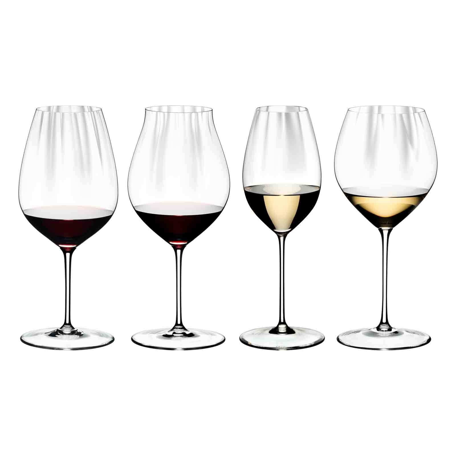 RIEDEL THE WINE GLASS COMPANY Weinglas »Verkostungsset + Poliertuch Performance 5er Set transparent« Spülmaschinengeeignet