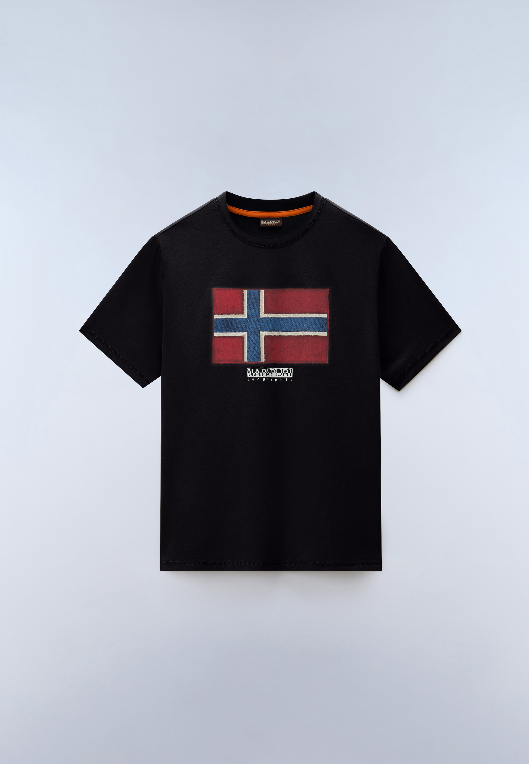 Napapijri T-Shirt »S-FLAG TIKI SS BLACK BEAUTY« mit Rundhalsausschnitt, aus Baumwolle, T-Shirt-Schnitt, normale Länge