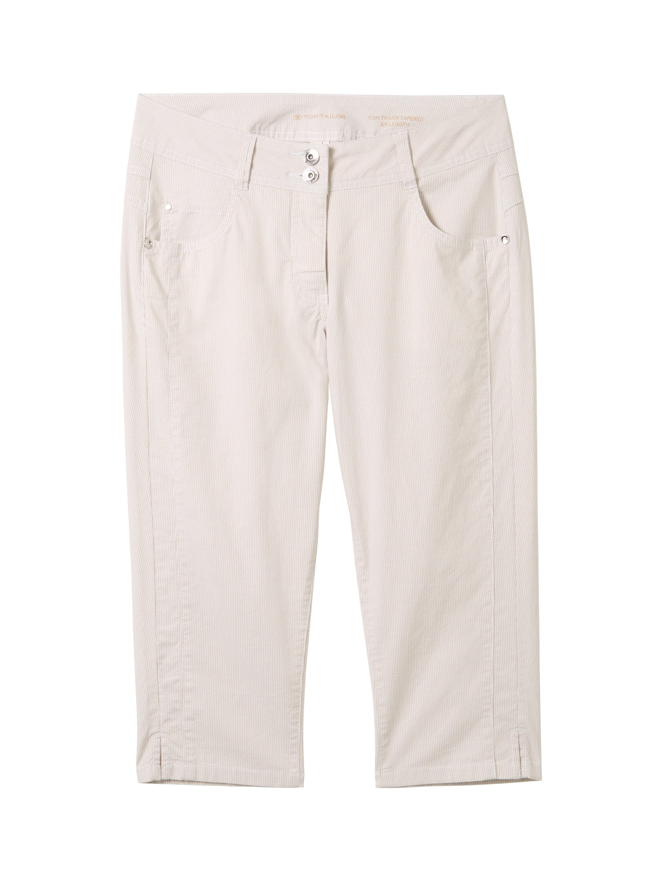 TOM TAILOR Caprihose, Sommerhose mit Doppel-Knopfverschluss