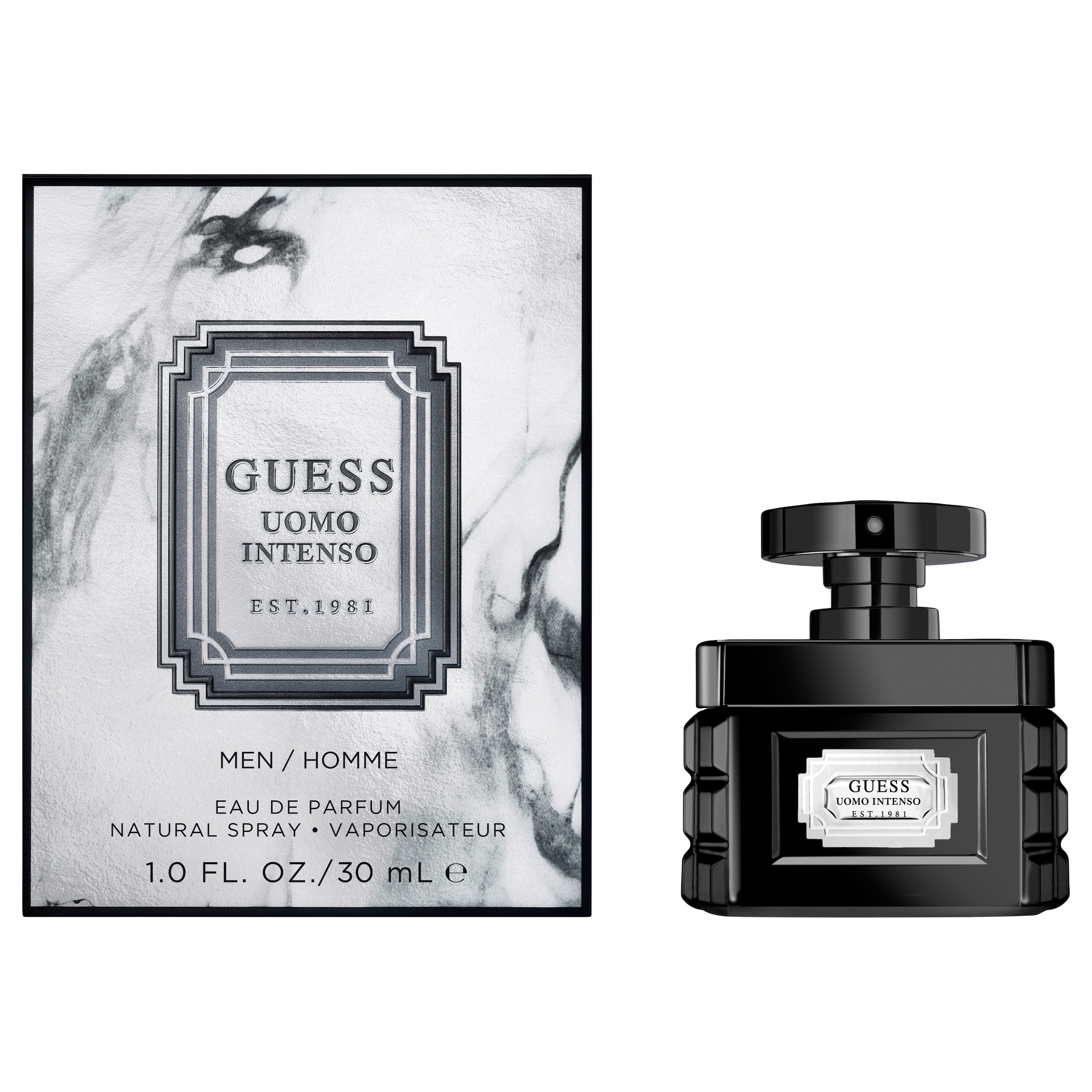 Guess Eau de Parfum »UOMO INTENSO EDP« bernstein-fougère Duftcharakter, mit italienischer Bergamotte