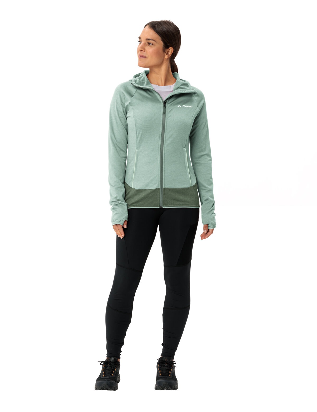 VAUDE Fleecejacke »WOMEN'S TEKOA FLEECE JACKET II« mit Kapuze sportlicher Stil, mit Kapuze und hochschließendem Kragen