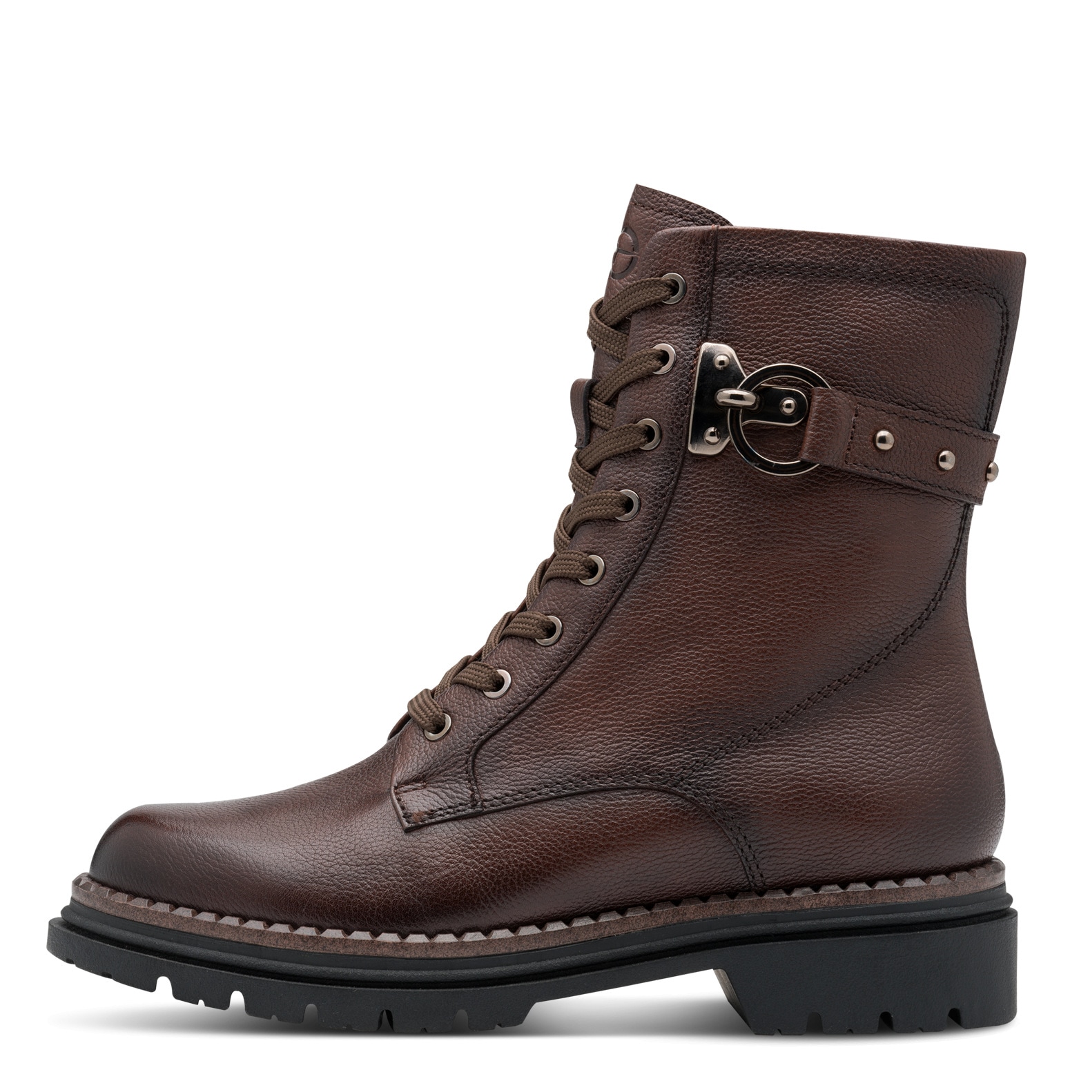 Tamaris Schnürstiefelette  , Blockabsatz, Schnürboots mit nietenbesetzem Zierriegel