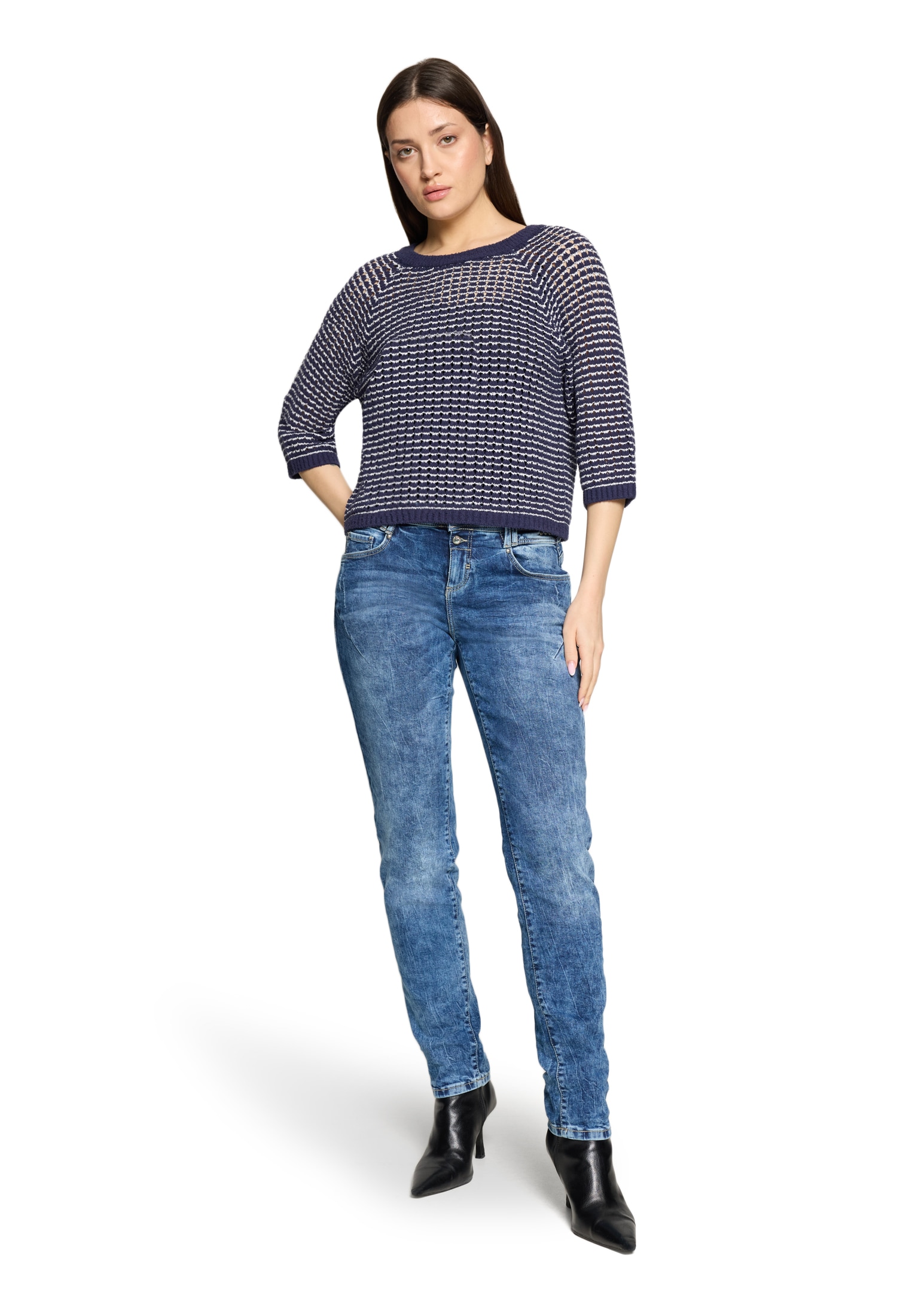 Cartoon Strickpullover »Strickpullover mit Rundhalsausschnitt«