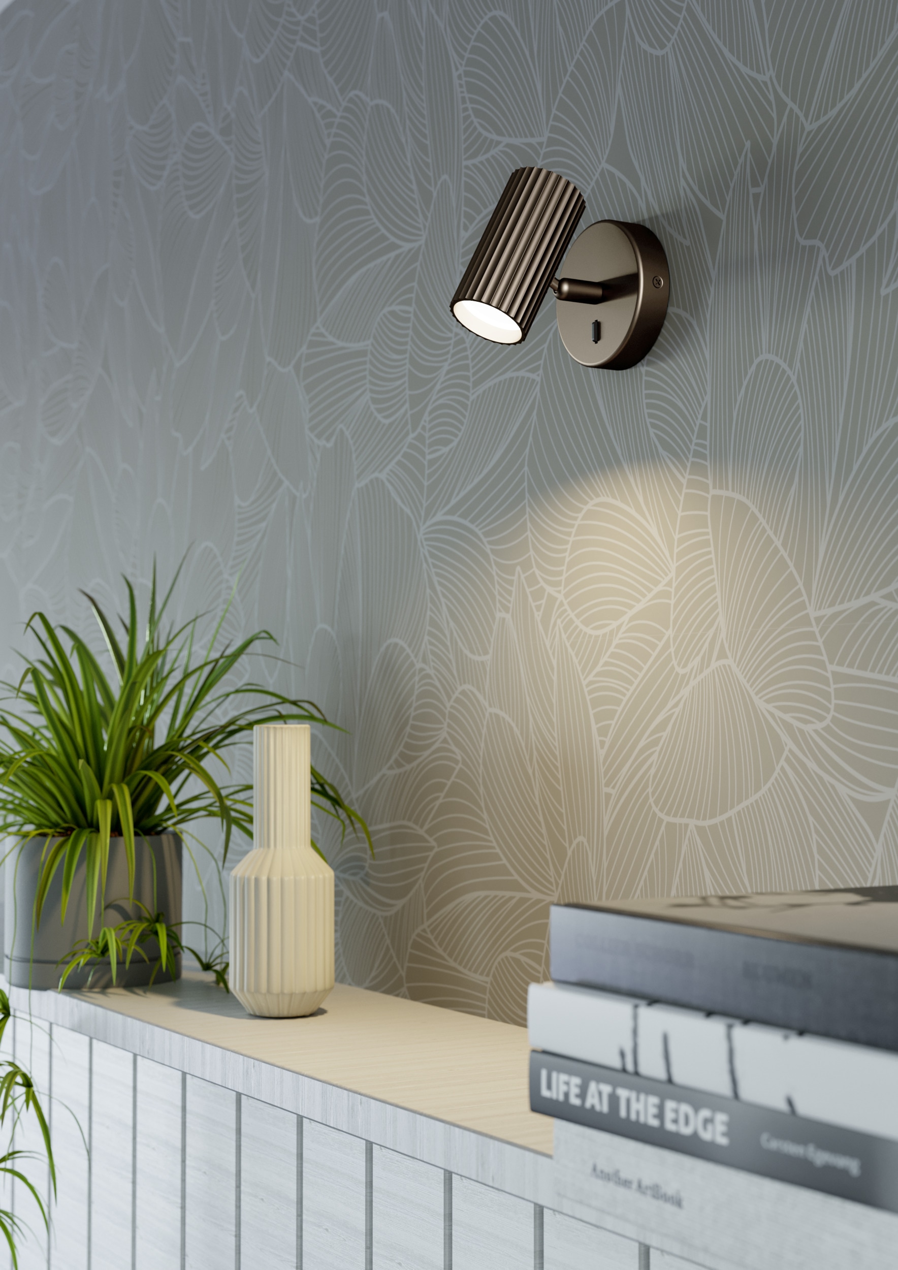 EGLO Wandleuchte »PORTILLO Wandlampe - Alu, Stahl - GU10 - 1X5W - IP20« GU10 1 Stk. Wandstrahler, Wandspot, Wohnzimmer, Flur, L10,5 x H11 x AL12,5 cm