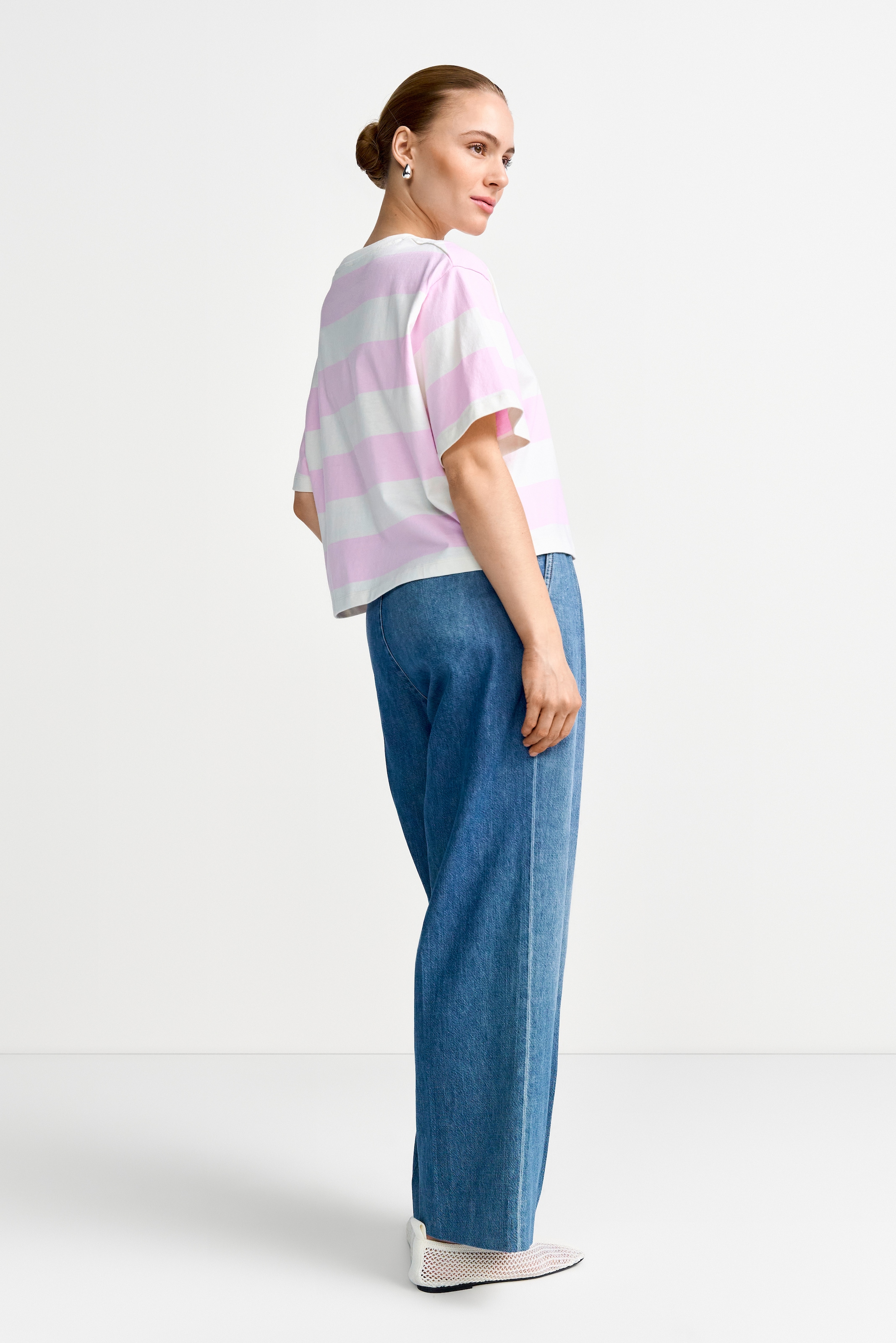 RICHROYAL T-Shirt oversized, croped, großes Frontmotiv, aus reiner Baumwolle