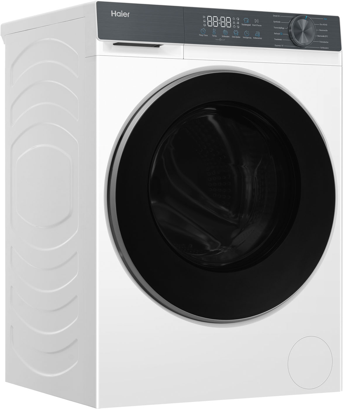 Haier HWD80-BP14637T Waschtrockner Freistehend Frontlader Weiß