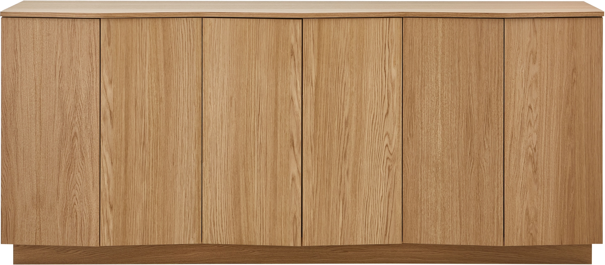 WOOOD Kommode Sideboard aus Eichenfurnier mit zeitlosem Design und Maserung