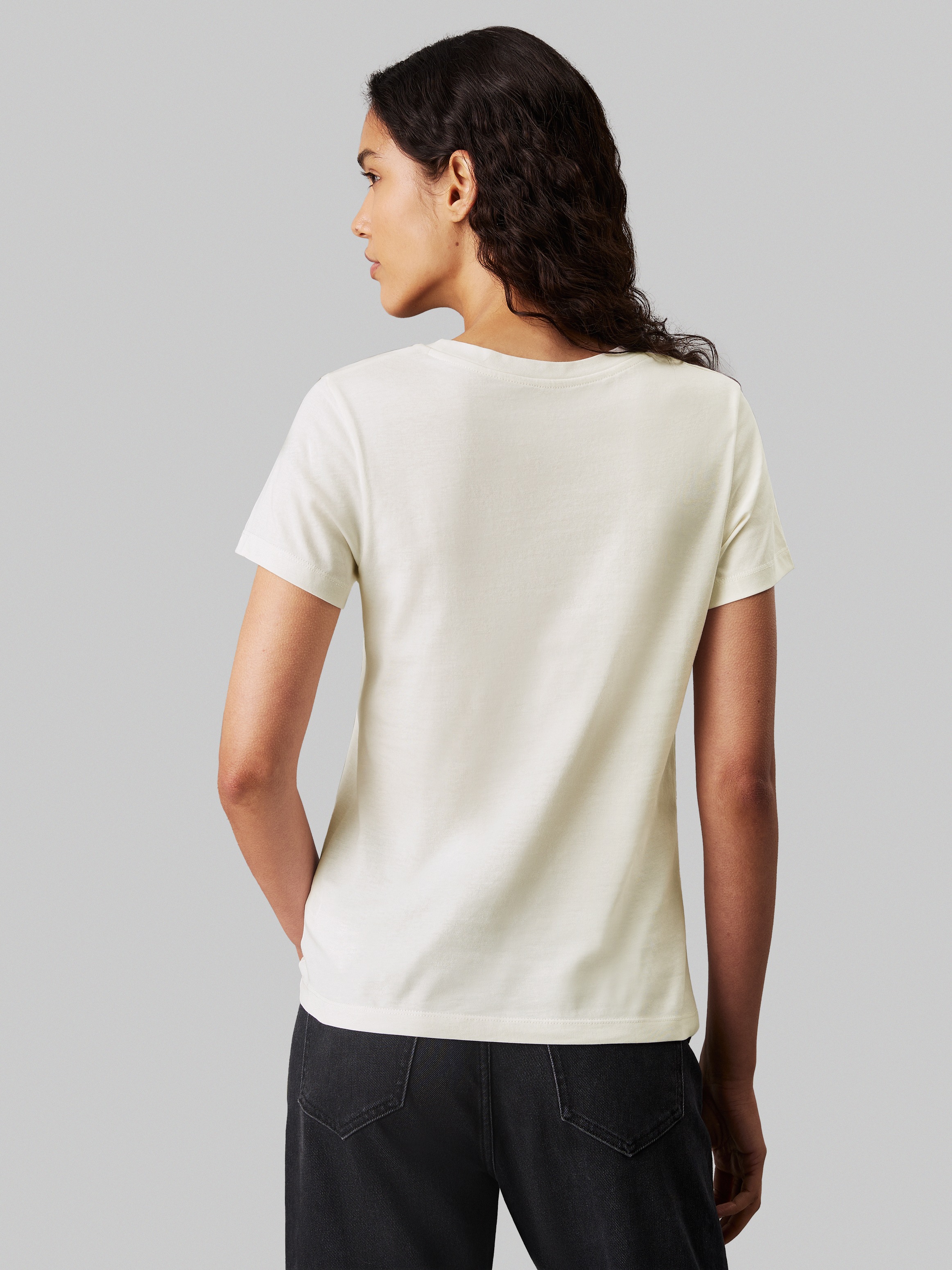 Calvin Klein Jeans Rundhalsshirt »2-PACK MONOLOGO SLIM TEE«, (Packung, 2 tlg., 2er-Pack), mit Calvin Klein Jeans Logoprint auf der Brust
