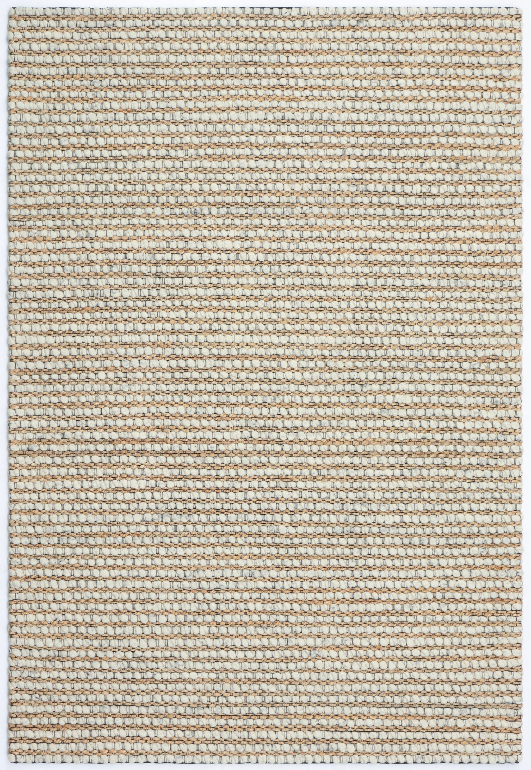 OTTO home Wollteppich »Leevy, Wolle und Jute, handgewebt, Handweb Teppiche« rechteckig 25 mm Höhe schöne Streifenoptik, Wohnzimmer, Schlafzimmer, Esszimmer