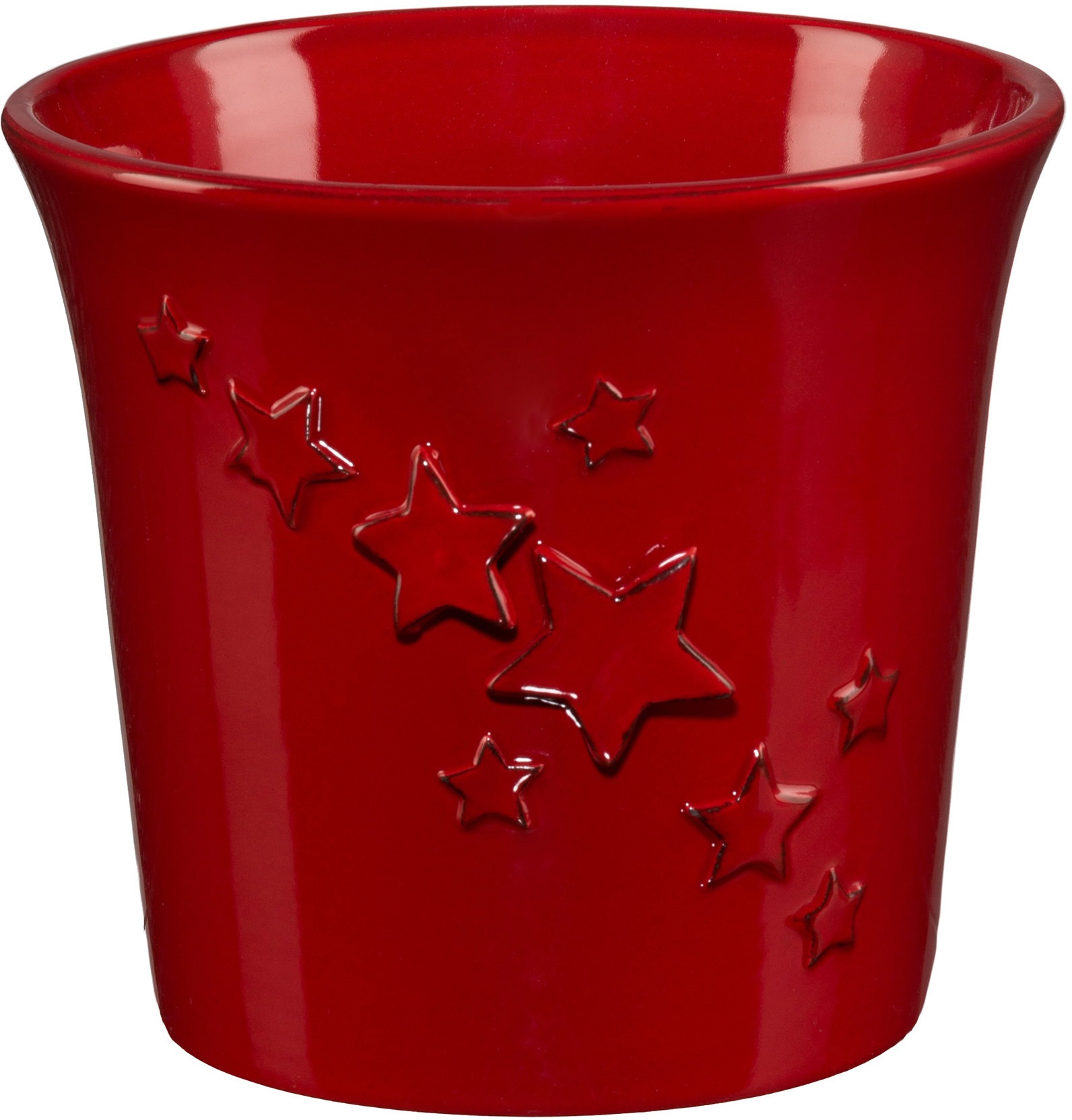 Creativ deco Übertopf »Weihnachtsdeko rot«, (2 St.), mit Sternen-Relief  online kaufen | mit 3 Jahren XXL Garantie