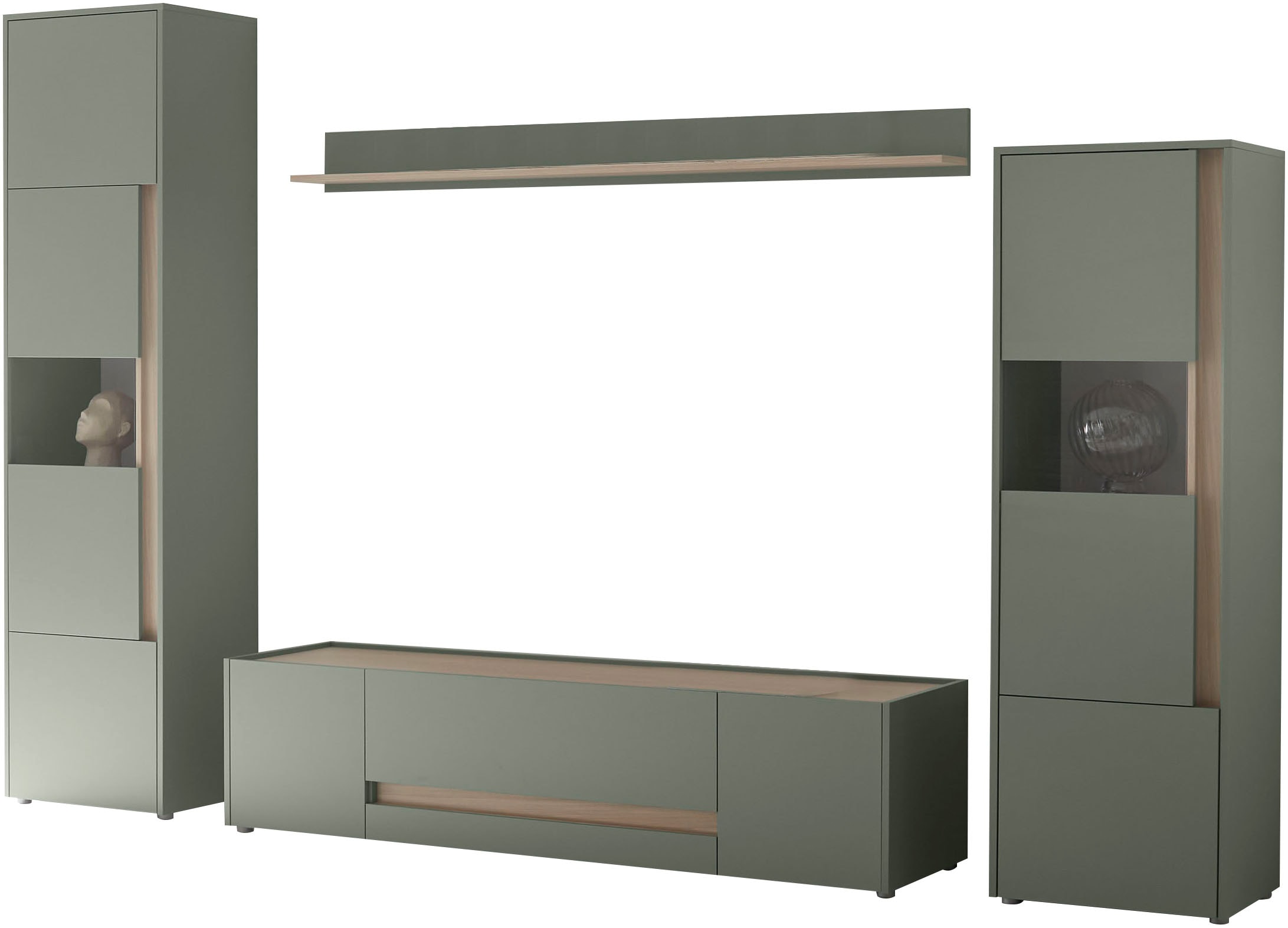 Home affaire Wohnwand »City/Giron, moderne Anbauwand, Komplettset in vielen Farben verfügbar« Set, 4 Stk. tlg.