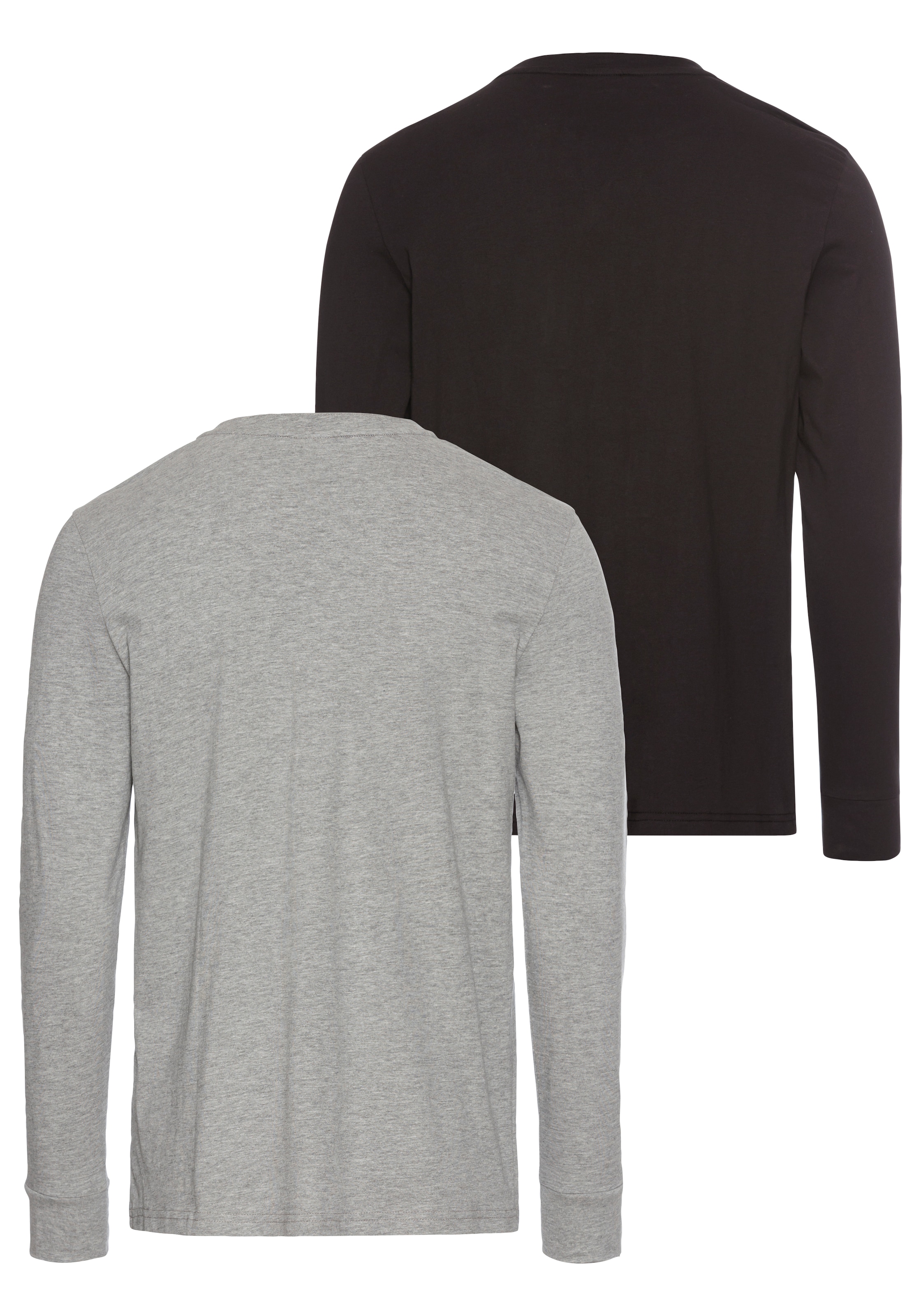 H.I.S Henleyshirt, (2-er Pack), mit Knopfleiste