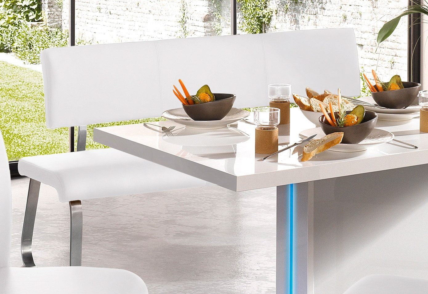 MCA furniture belastbar bequem bestellen verschiedenen Kg, Echtleder, in bis Breiten 280 Polsterbank »Arco«