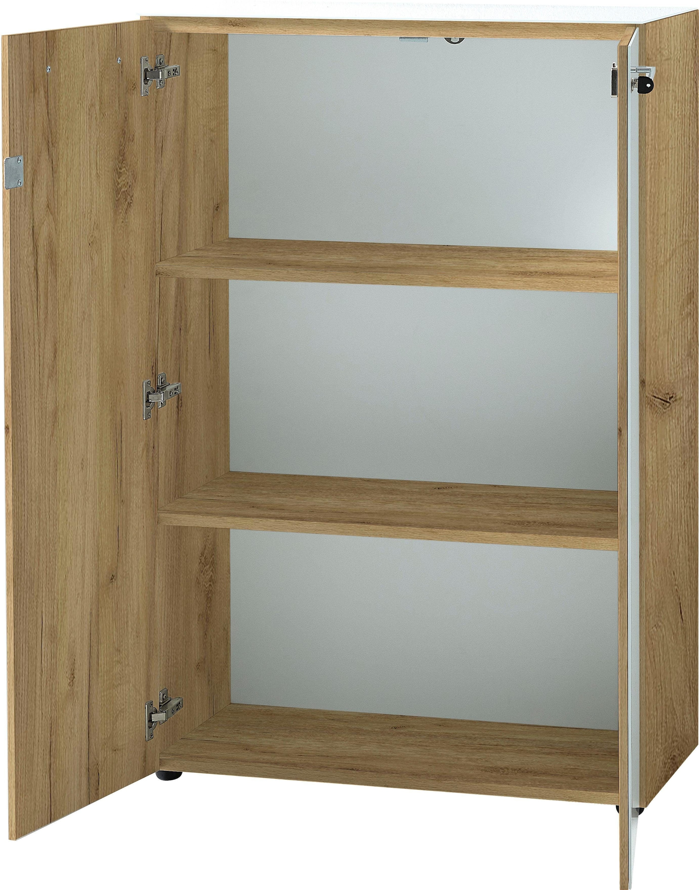 GERMANIA Aktenschrank »GW-Monteria«, (in 2 Höhen), Türen mit Glas-Auflage, abschließbar, Breite 80 cm, Made in Germany