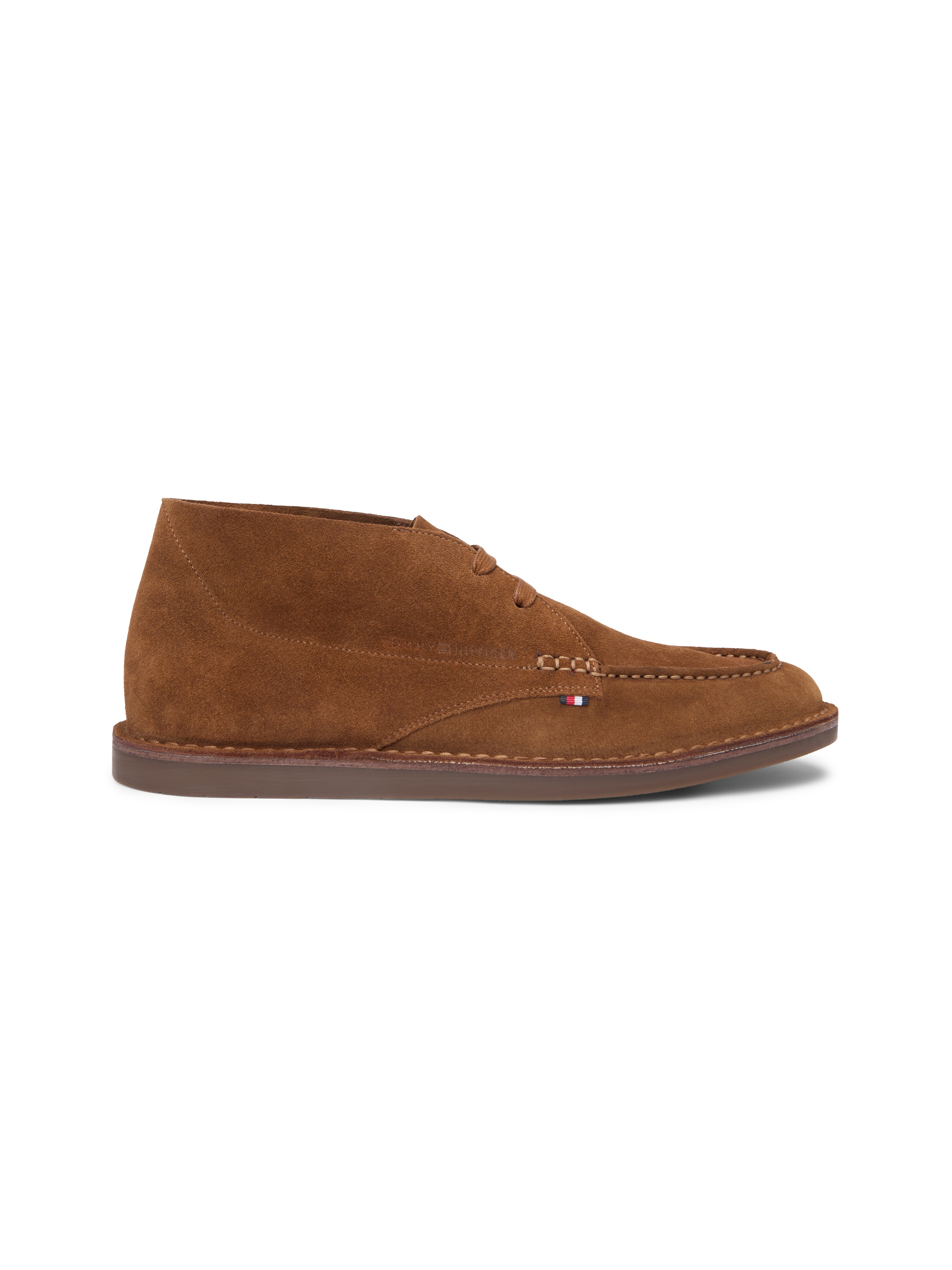 Tommy Hilfiger Schnürboots »HILFIGER STITCHDOWN SUEDE CHUKKA«  , Schnürschuh in Mokassin-Optik