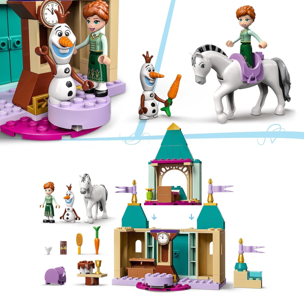 LEGO® Konstruktionsspielsteine »Annas und Olafs Spielspaß im Schloss (43204), LEGO® Disney Princess«, (108 St.)