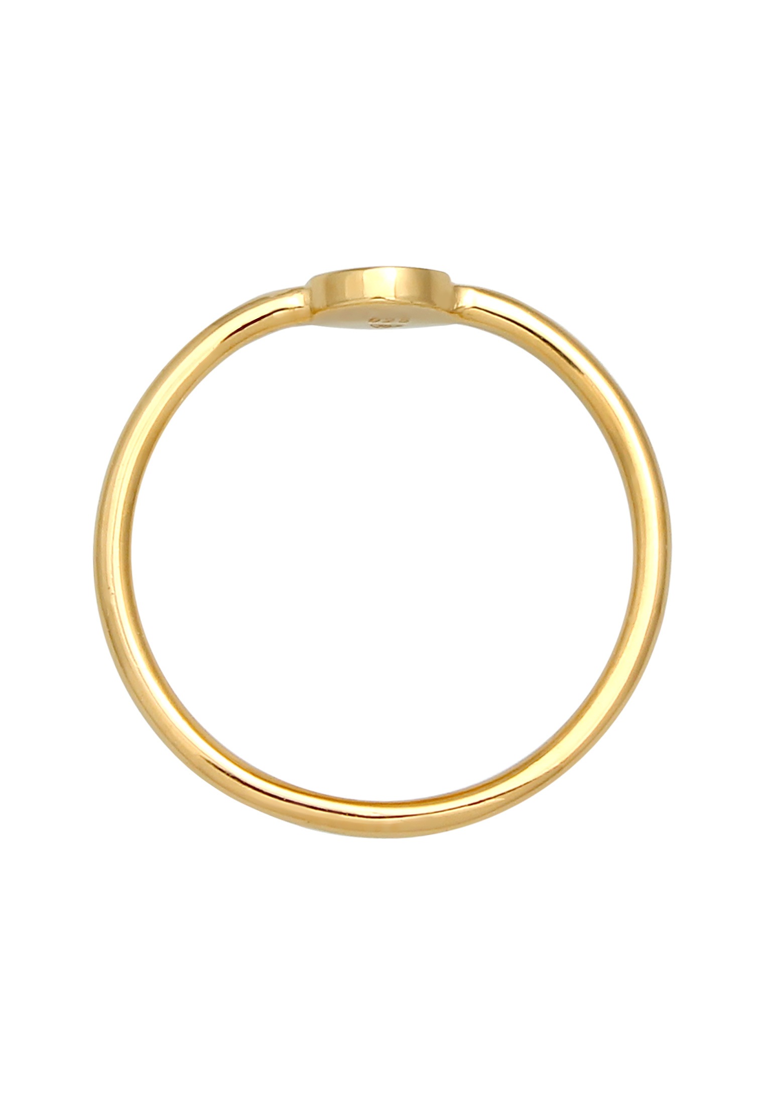 Elli Silberring »Ring Plättchen Kreis Geo Basic 925 Silber«