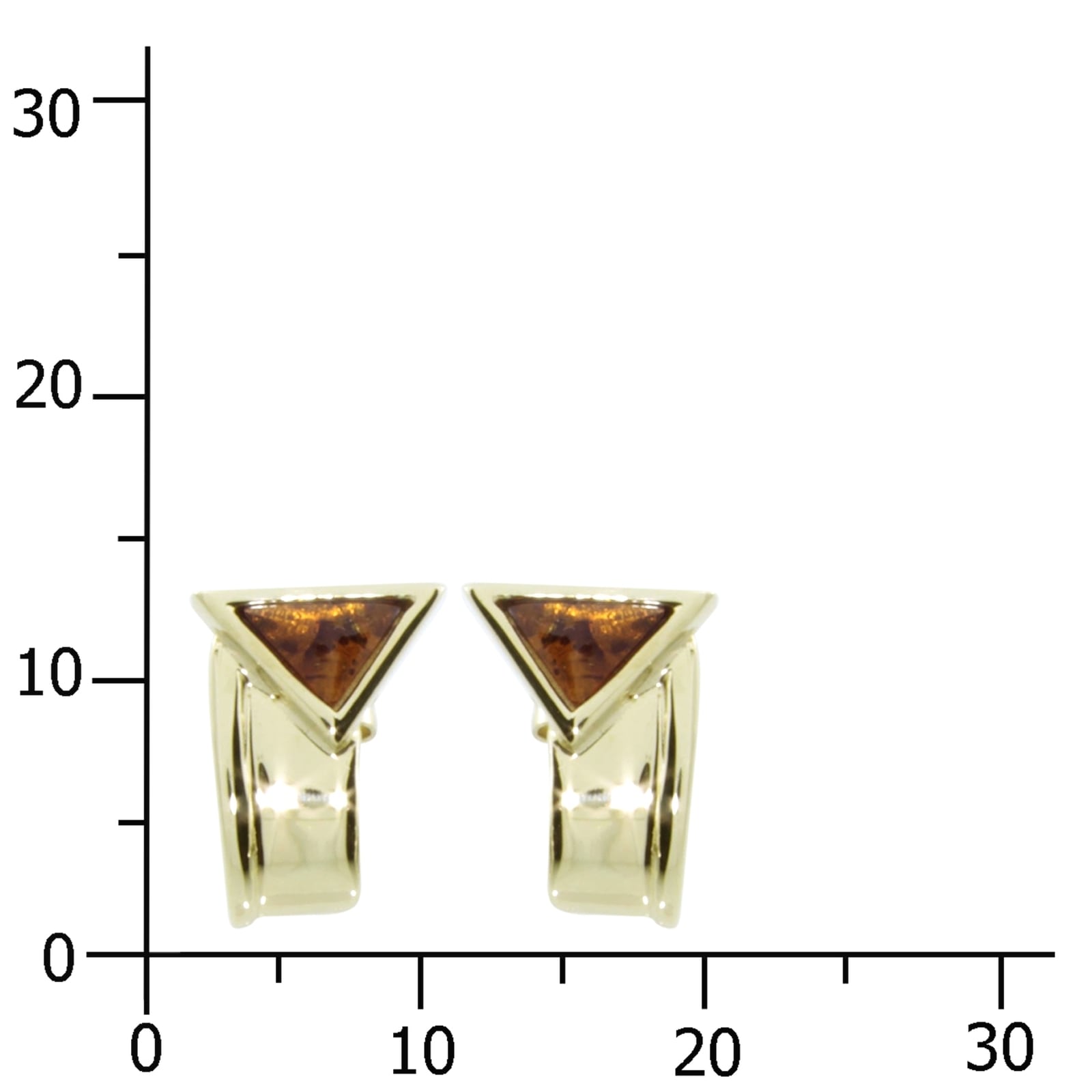 OSTSEE-SCHMUCK Paar Ohrstecker »- Ingiara - Silber 925/000, vergoldet - Bernstein«