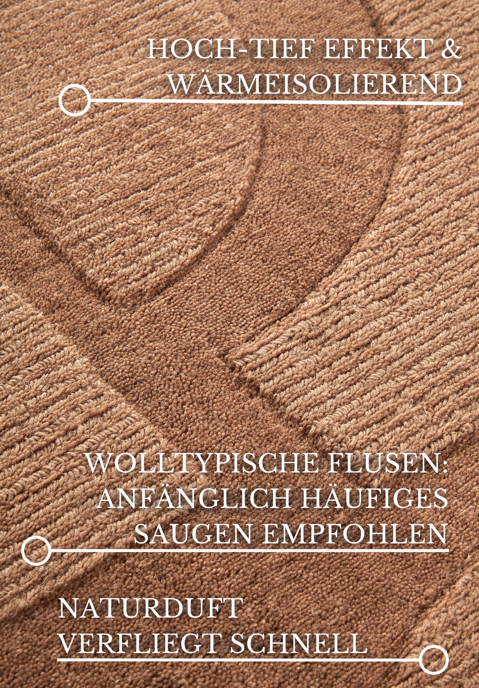 Villeroy & Boch Wollteppich »Alexis«, rechteckig, 10 mm Höhe, Handgewebt, Wolle, Natur, Wohnzimmer, Geometrie, Boho, Design