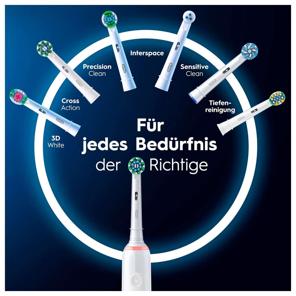 Oral-B Elektrische Zahnbürste »Pro 3 3500«, 2 St. Aufsteckbürsten