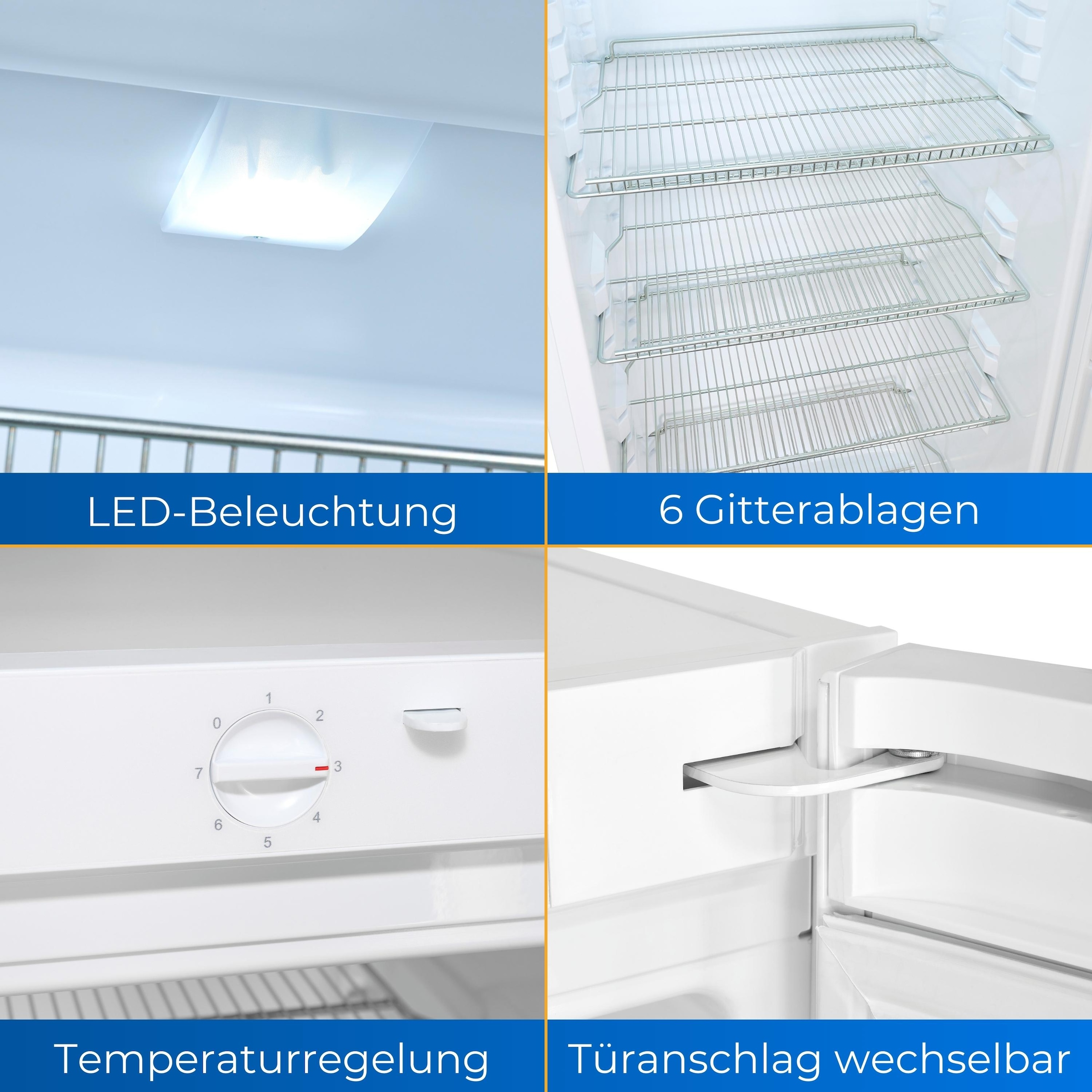 exquisit Getränkekühlschrank »GKS31-V-H-280E weiss«